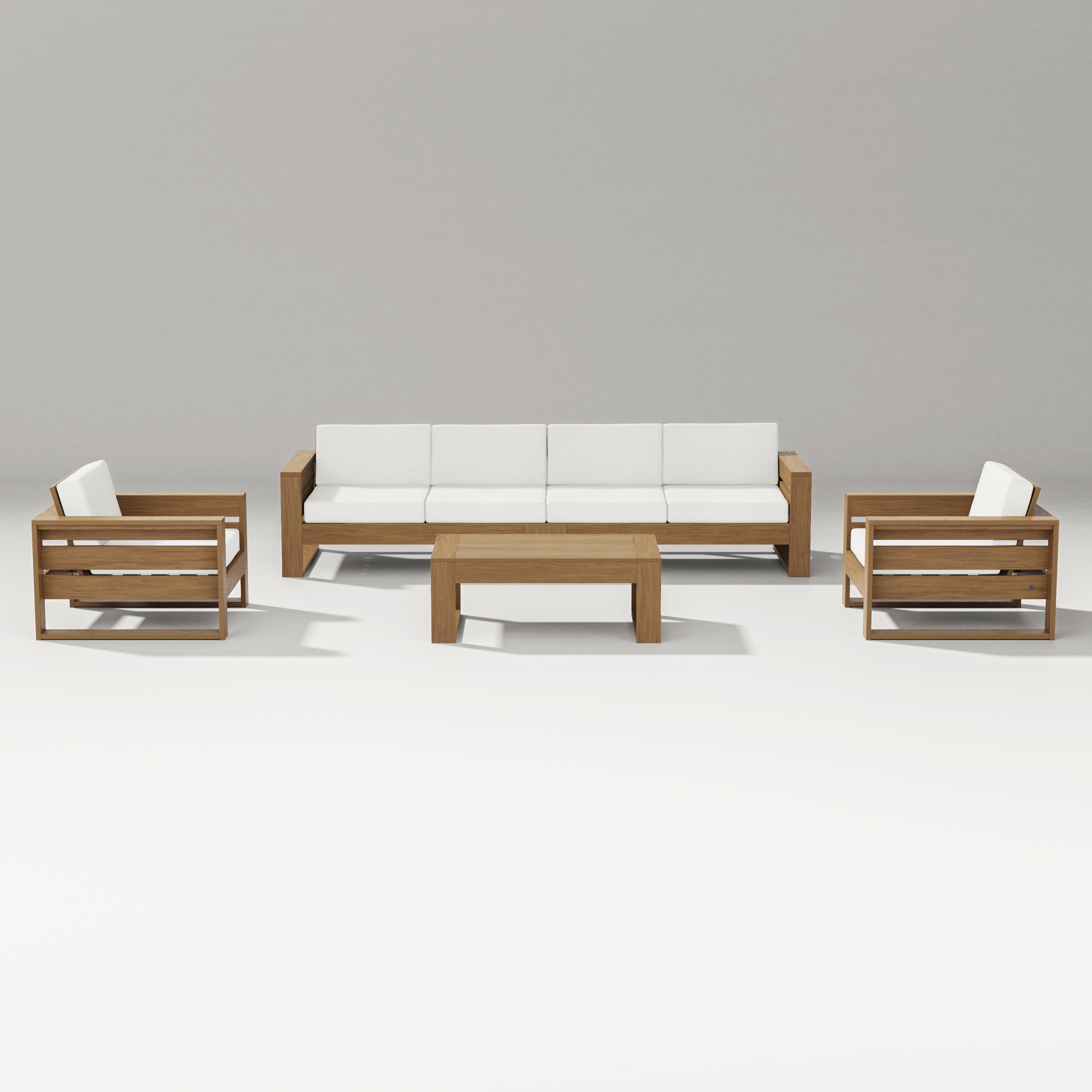 PW Designer Series Latitude 5-Piece Lounge Sofa Set in Natural / Natural Linen