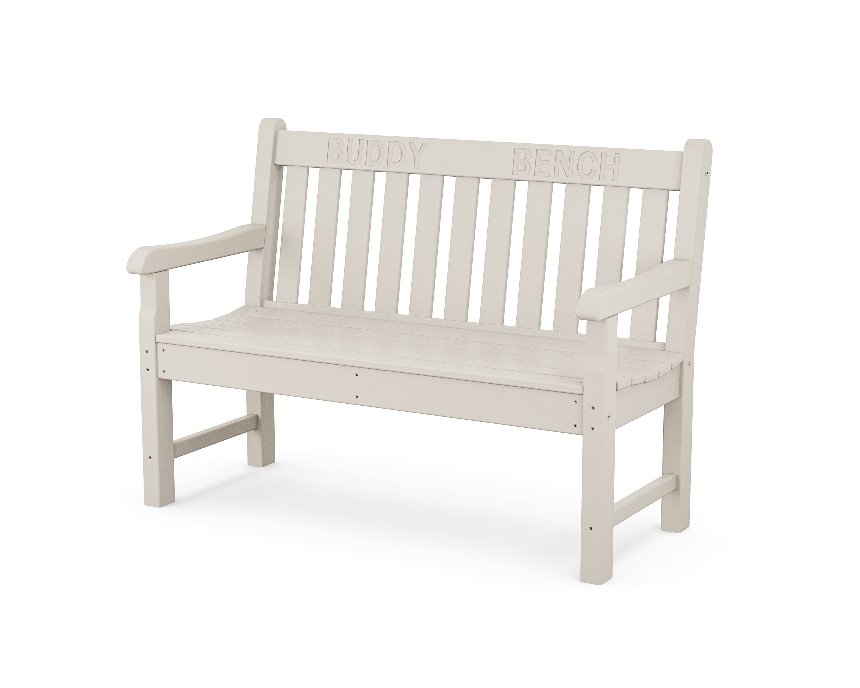 POLYWOOD® 48” Buddy Bench in Sand