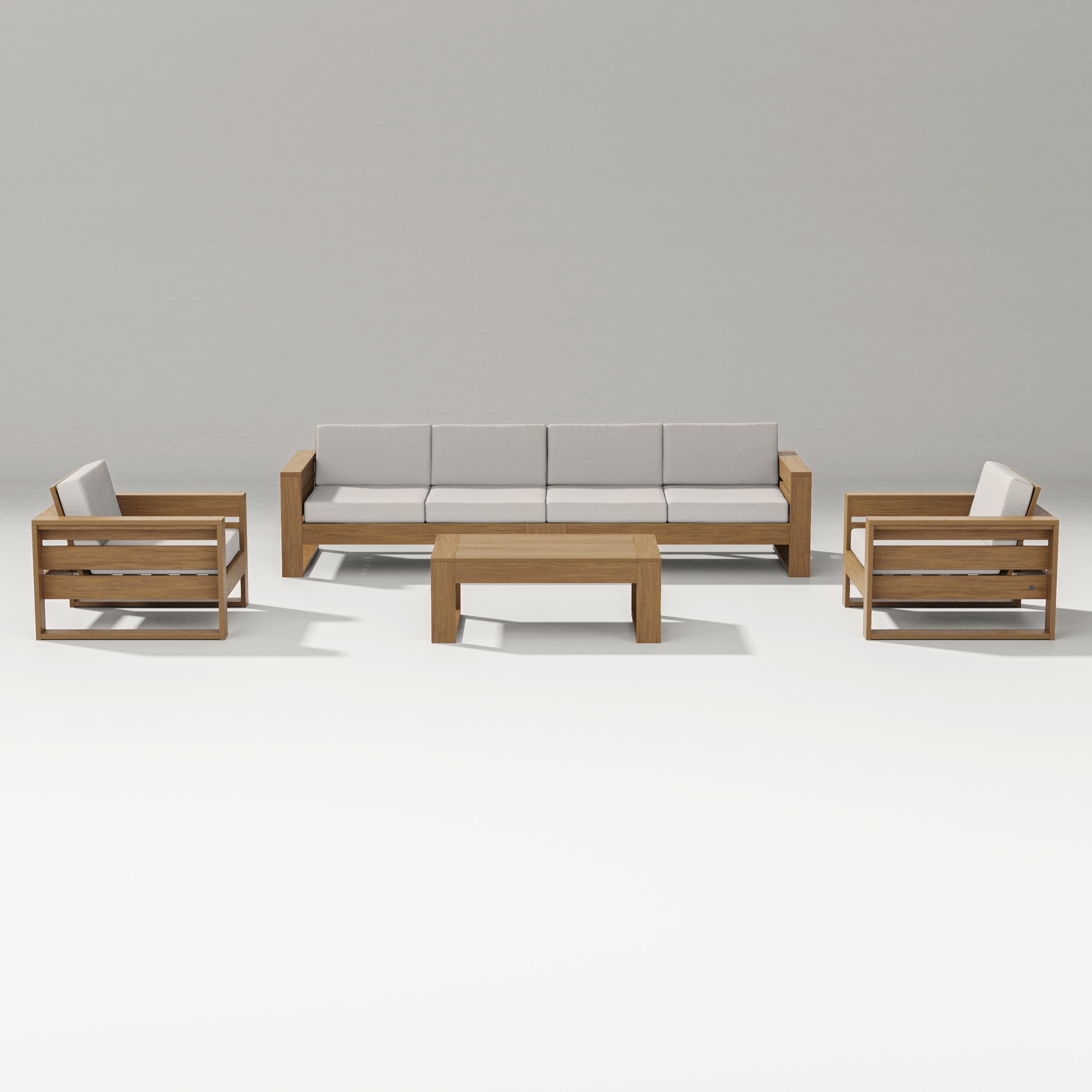 PW Designer Series Latitude 5-Piece Lounge Sofa Set in Natural / Cast Ash