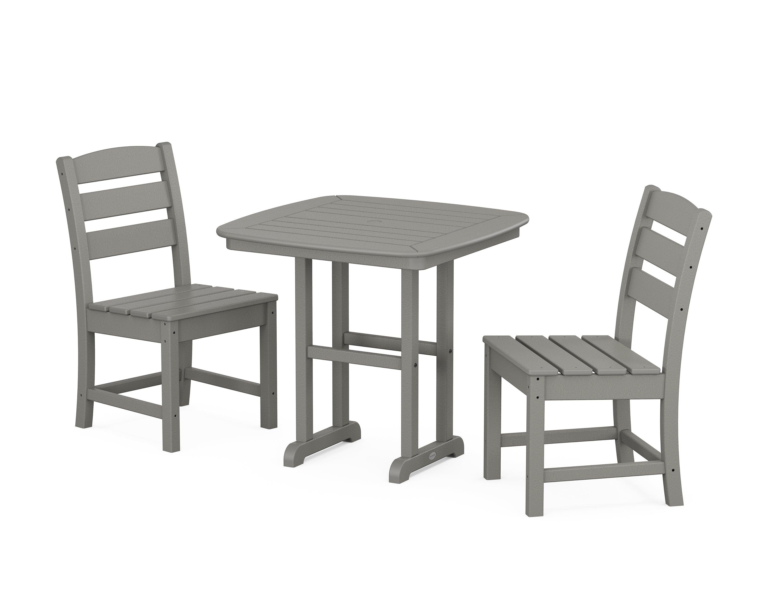 POLYWOOD® Lakeside Side Chair 3-Piece Dining Set in Slate Grey