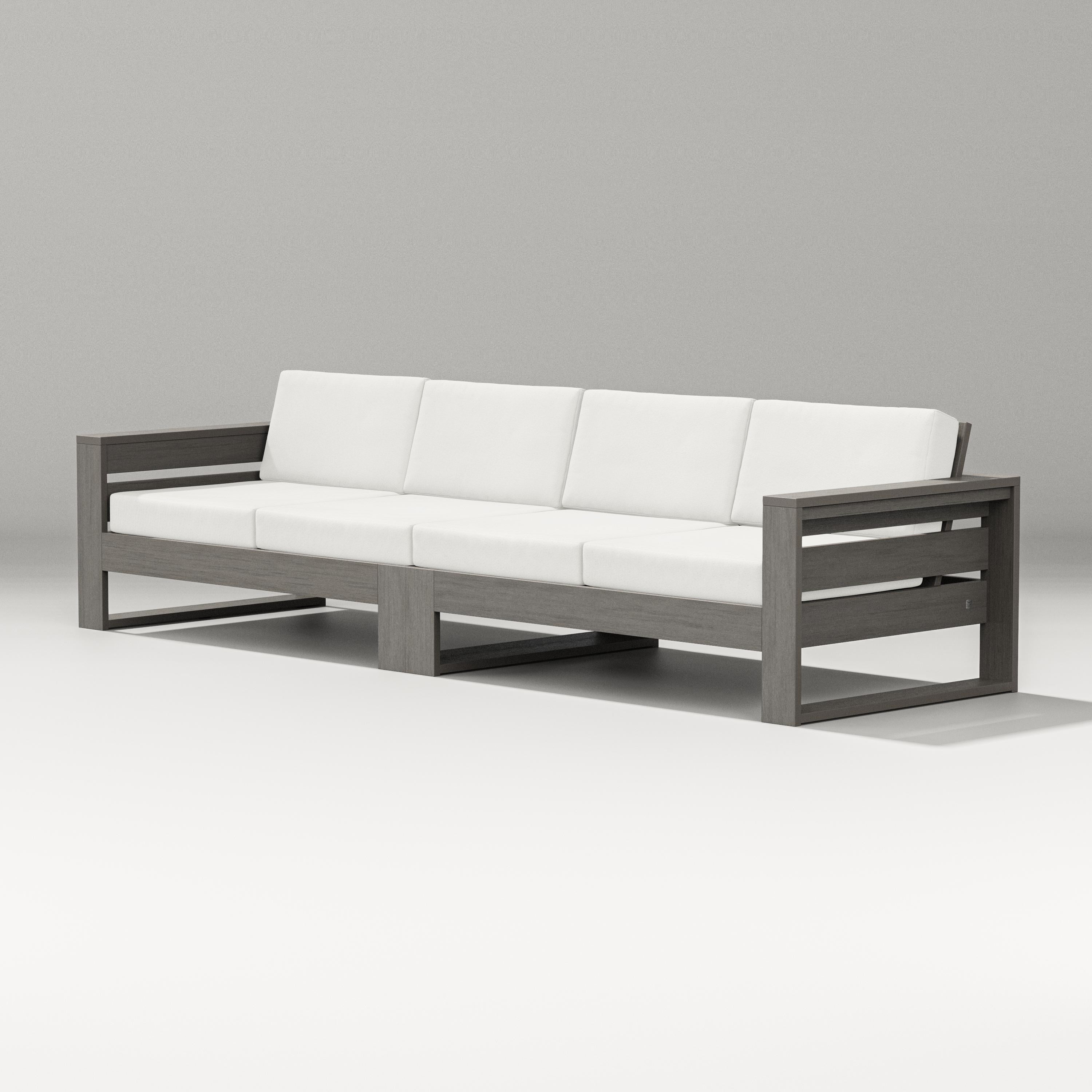 PW Designer Series Latitude Straight Sectional in Driftwood / Natural Linen