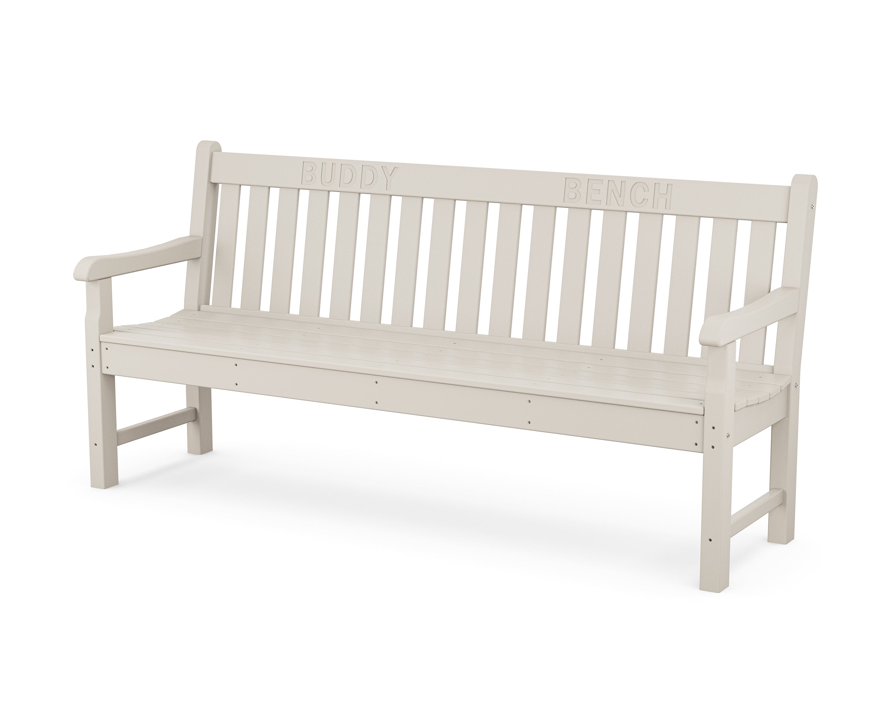 POLYWOOD® 72” Buddy Bench in Sand