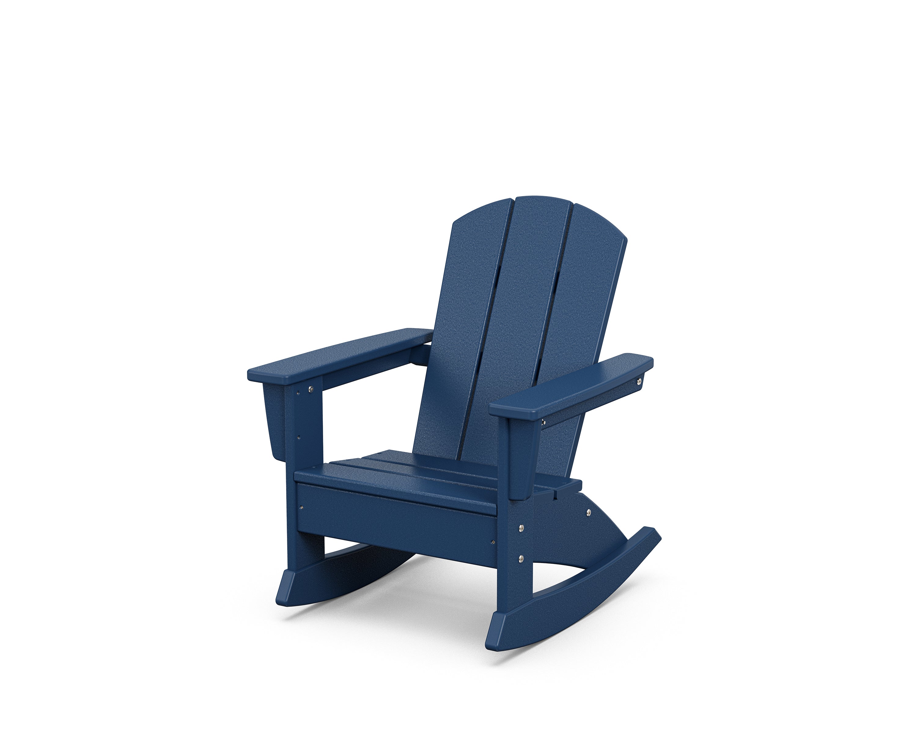 POLYWOOD Kids Nautical Adirondack Rocking Chair in Navy