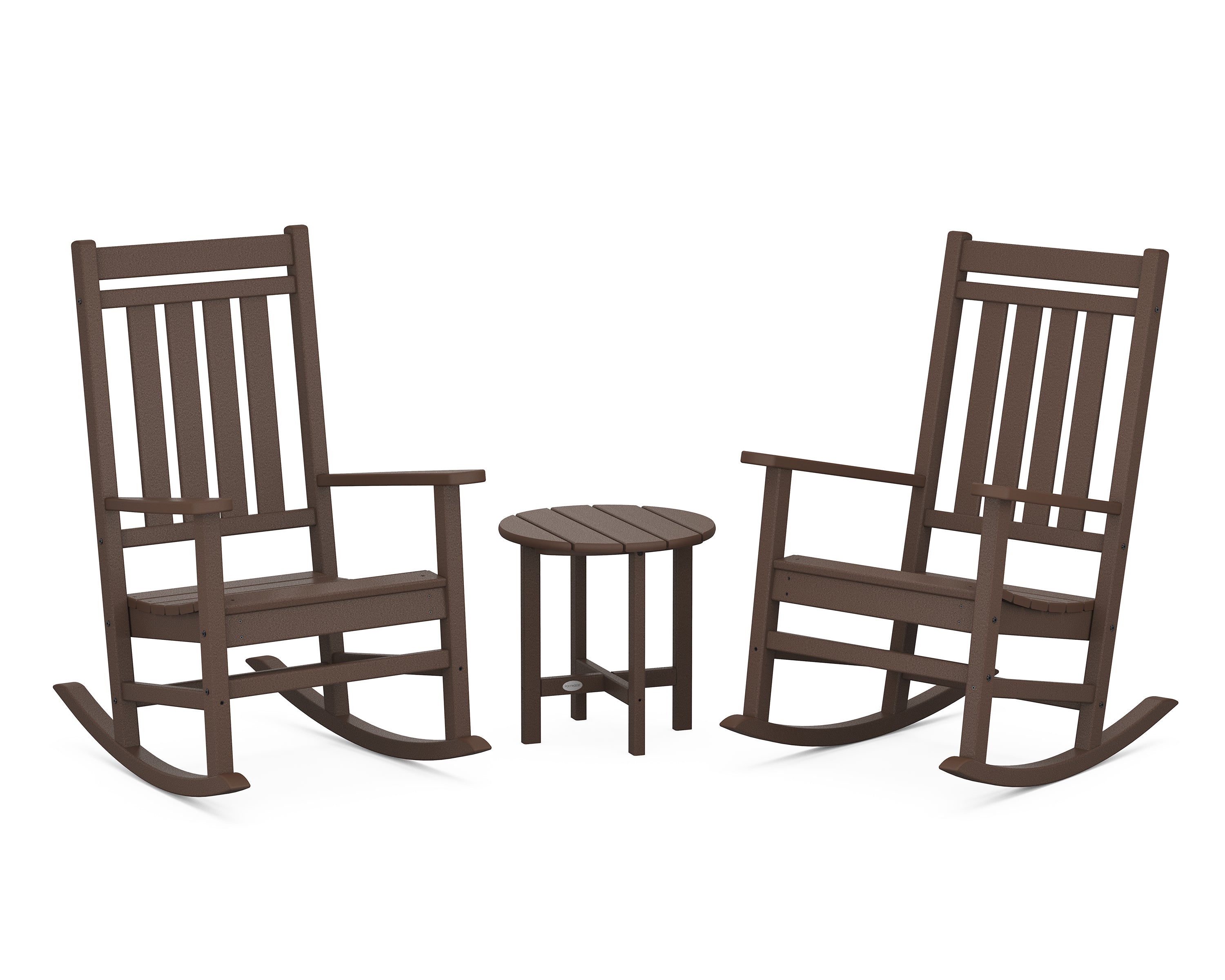 POLYWOOD® Estate 3-Piece Rocking Chair Set in Mahogany