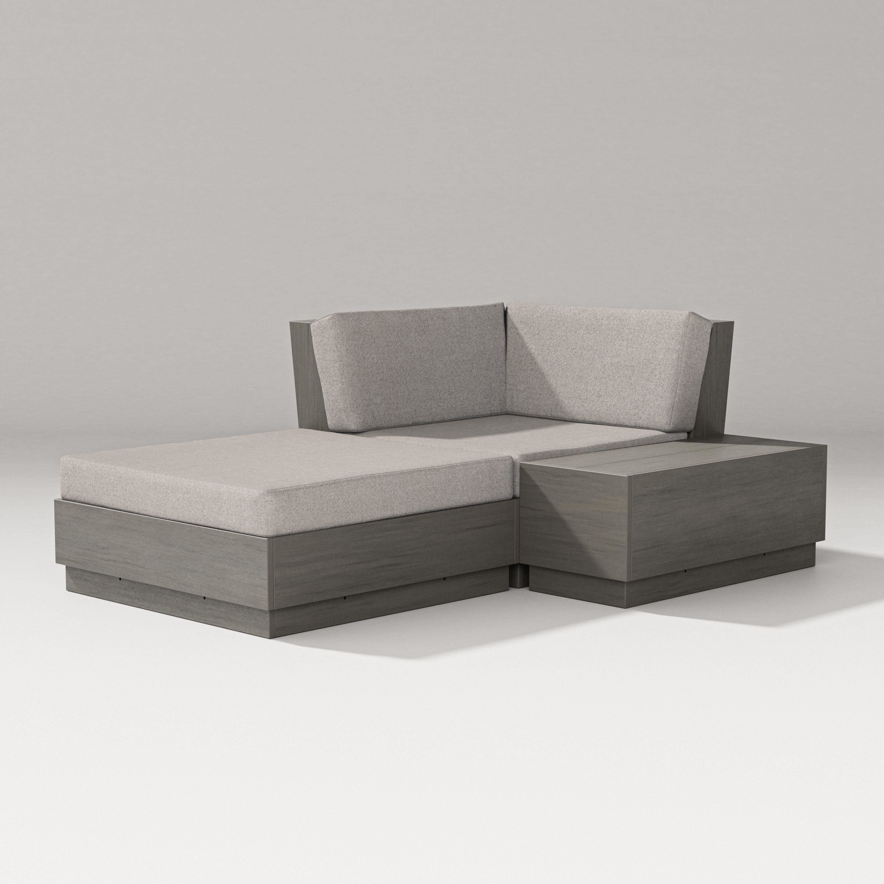 PW Designer Series Elevate Corner Chaise in Driftwood / Weathered Tweed