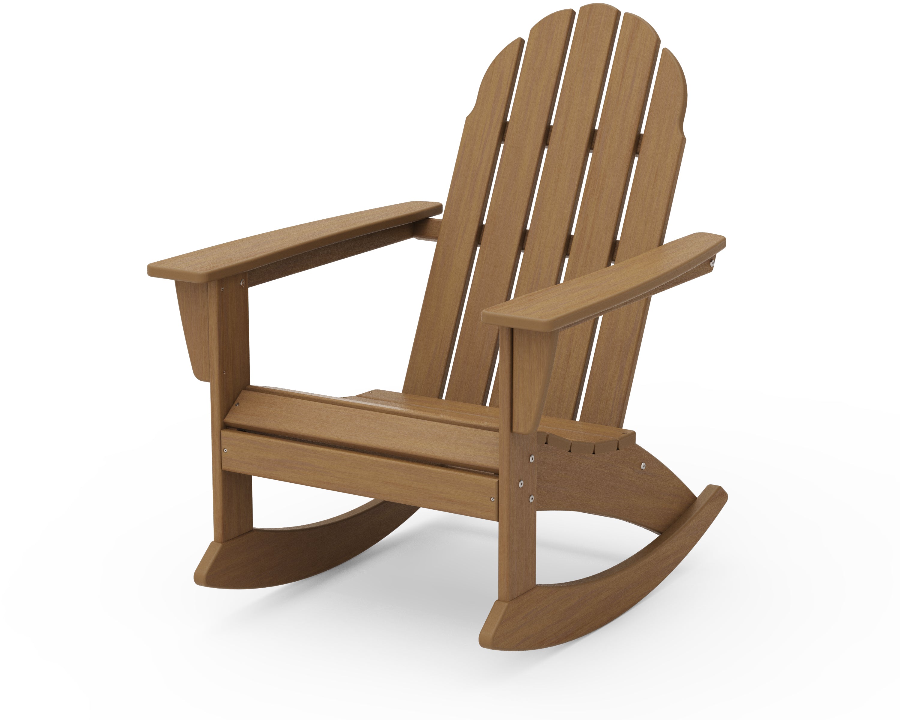 POLYWOOD Vineyard Adirondack Rocking Chair in Natural
