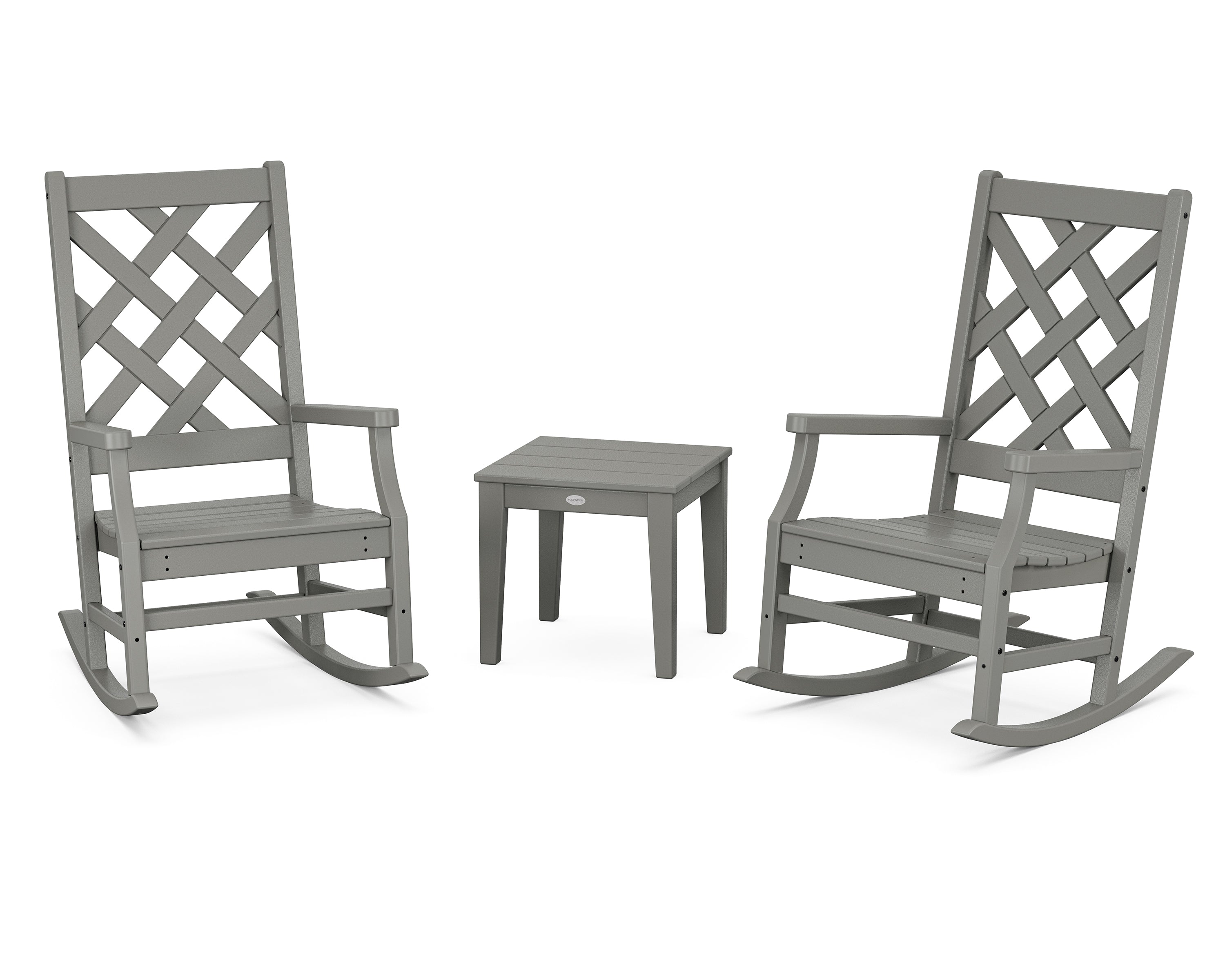 Country Living Wovendale 3-Piece Rocking Chair Set in Slate Grey