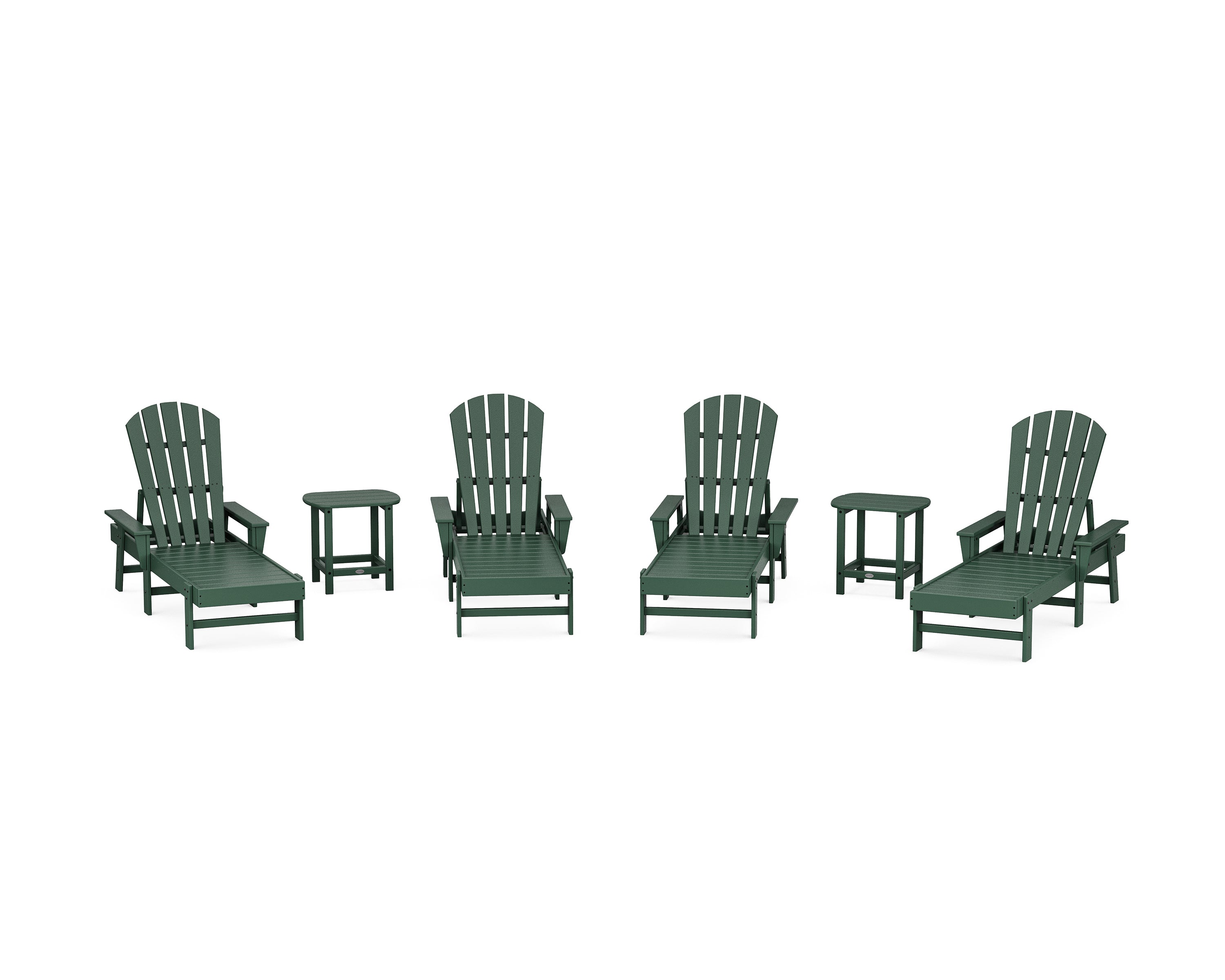 POLYWOOD South Beach Chaise 6-Piece Set in Green