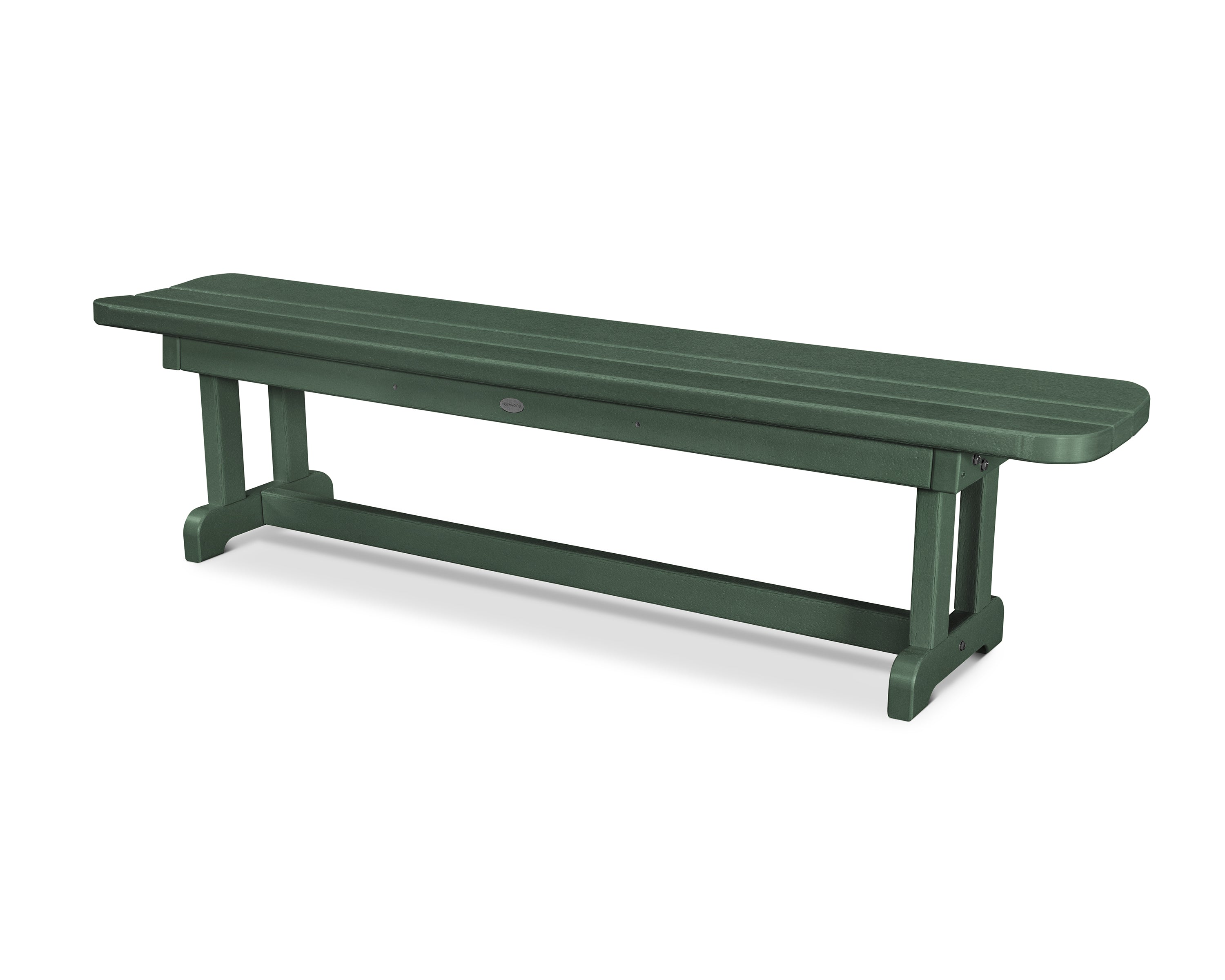 POLYWOOD® Park 72" Harvester Backless Bench in Green
