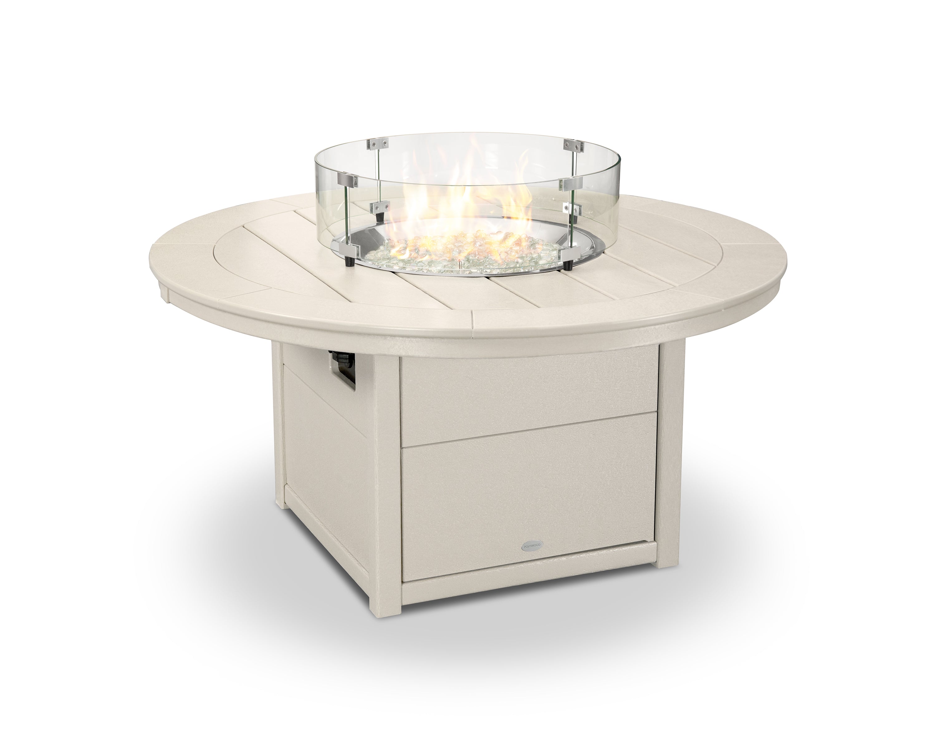 POLYWOOD® Round 48" Fire Pit Table in Sand