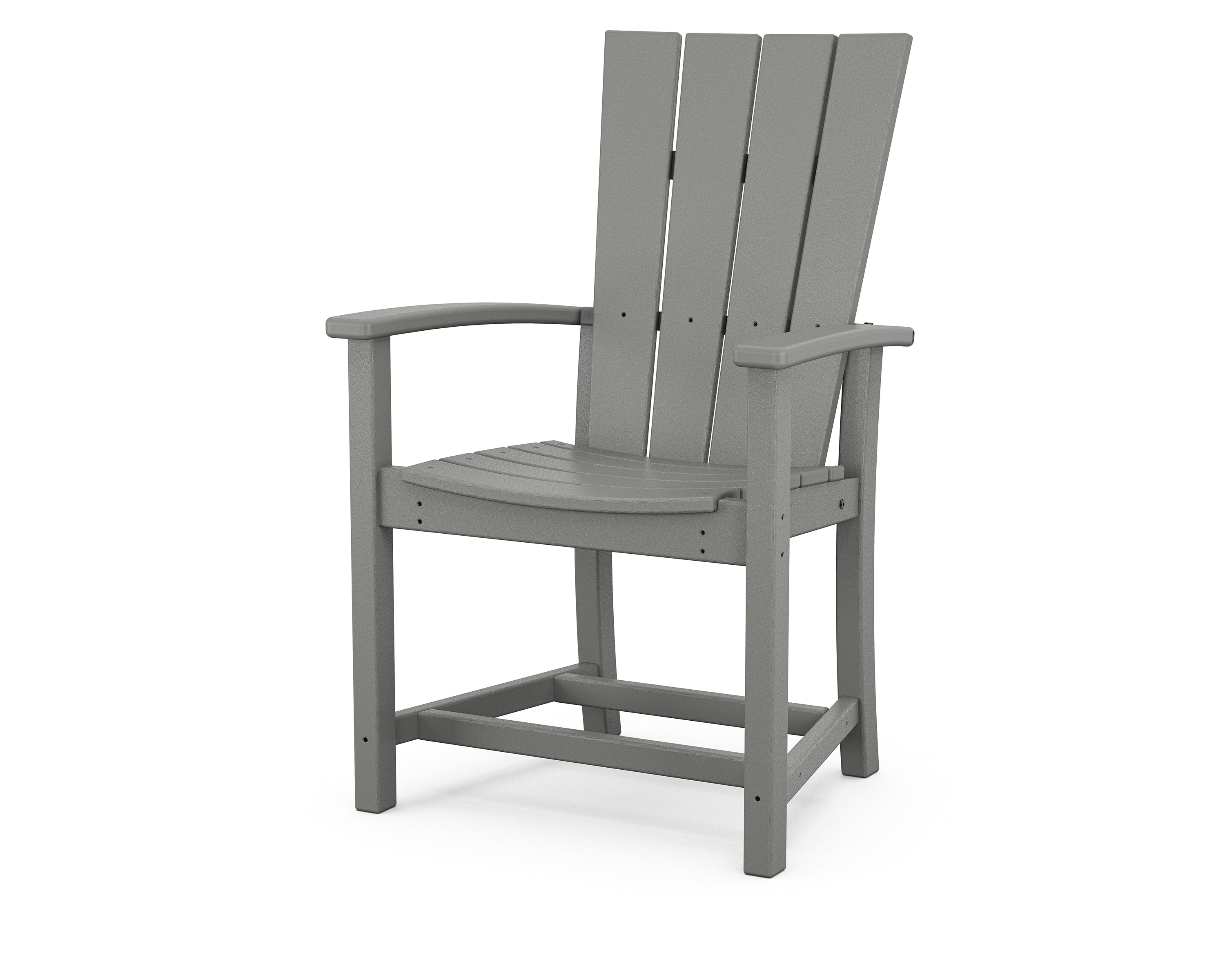 POLYWOOD Quattro Adirondack Dining Chair in Slate Grey
