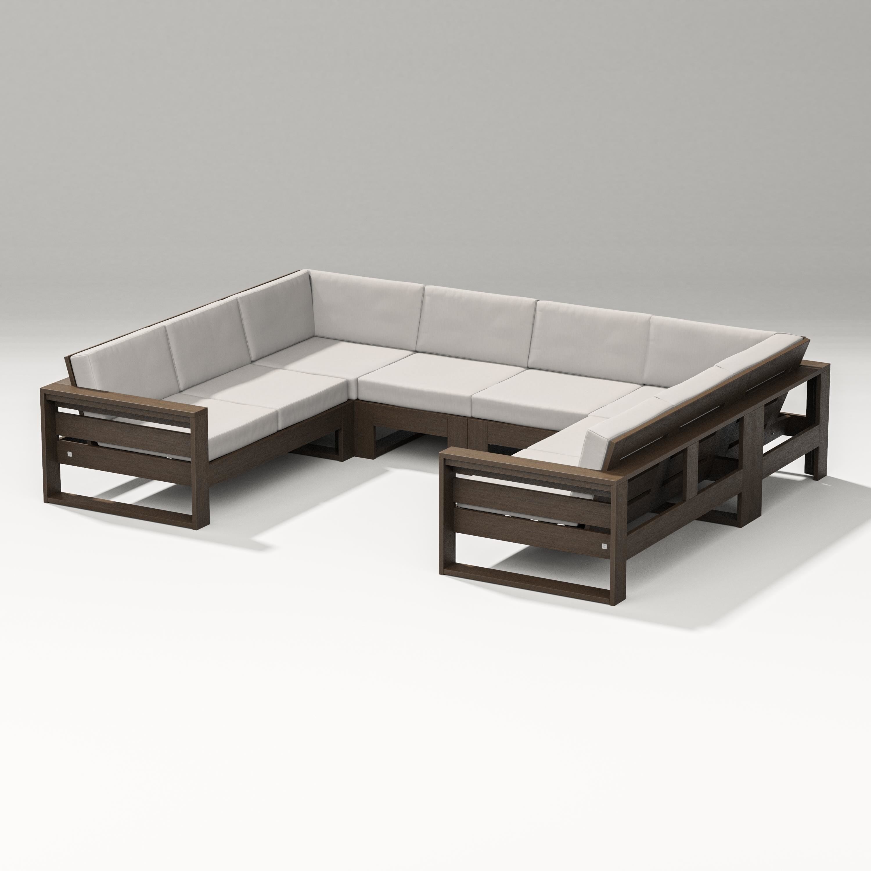 PW Designer Series Latitude U-Shaped Sectional in Kona / Cast Ash