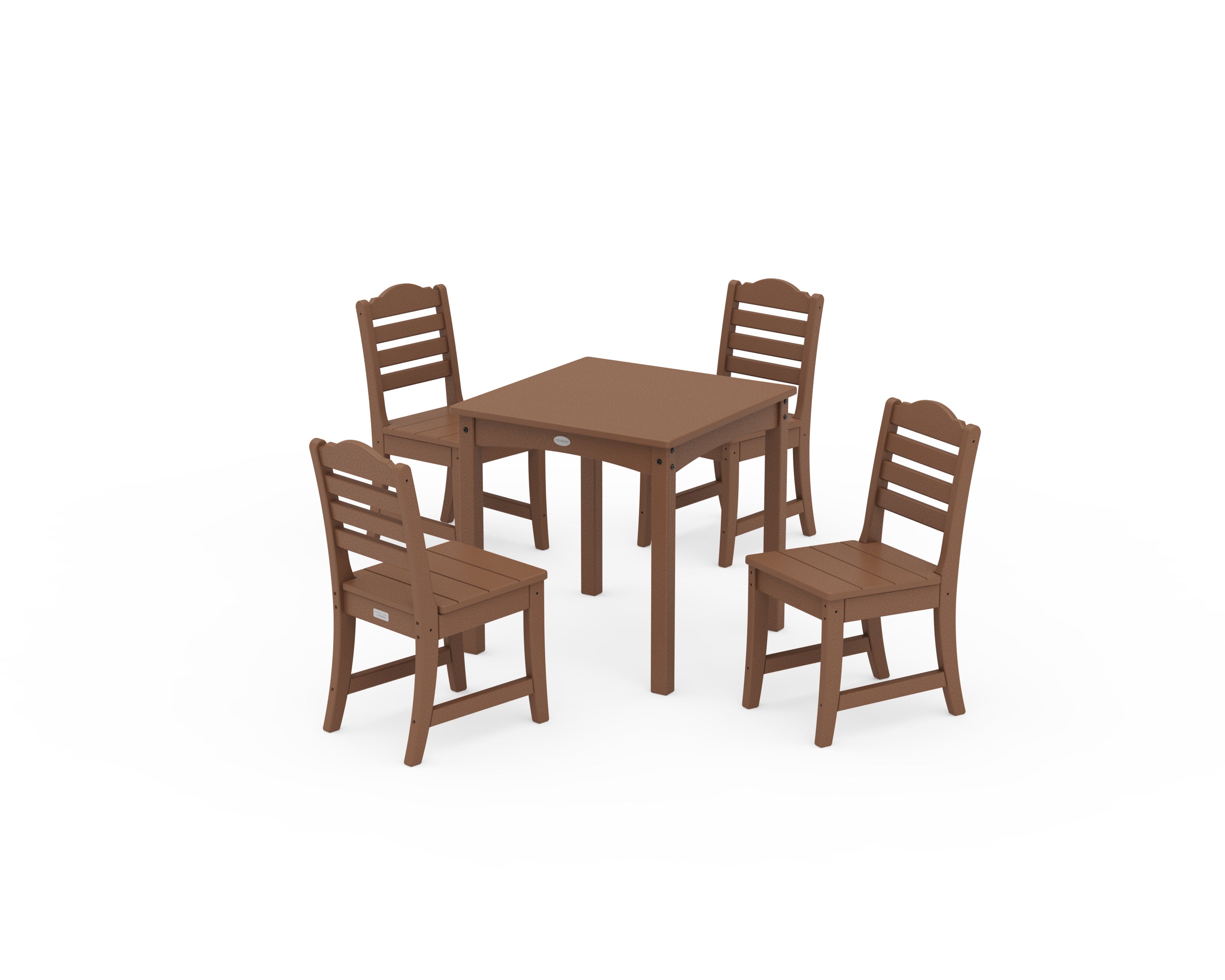 POLYWOOD Savannah Kids 5-Piece Dining Set in Teak
