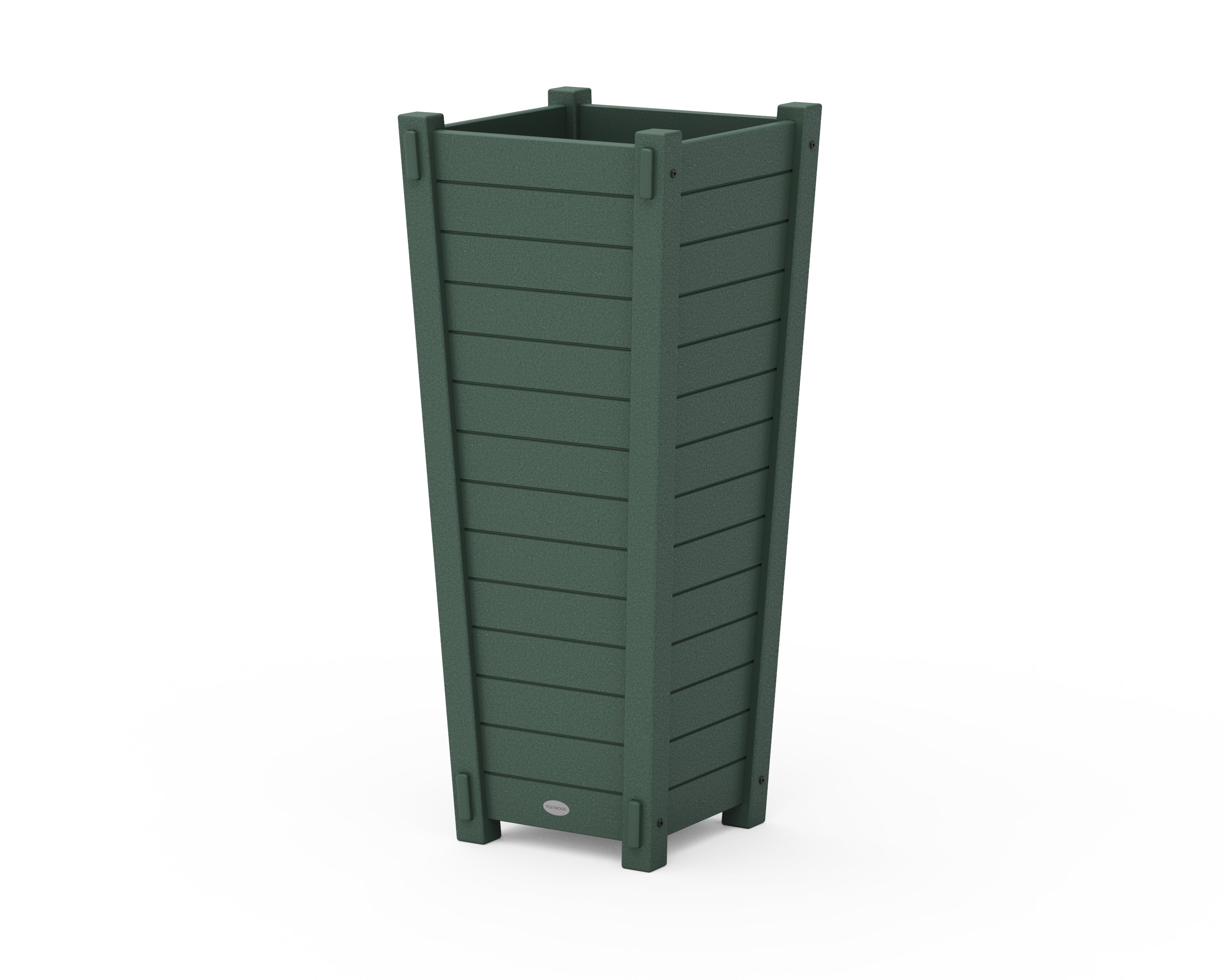 POLYWOOD Nautical Tapered Square Tall Planter Box in Green