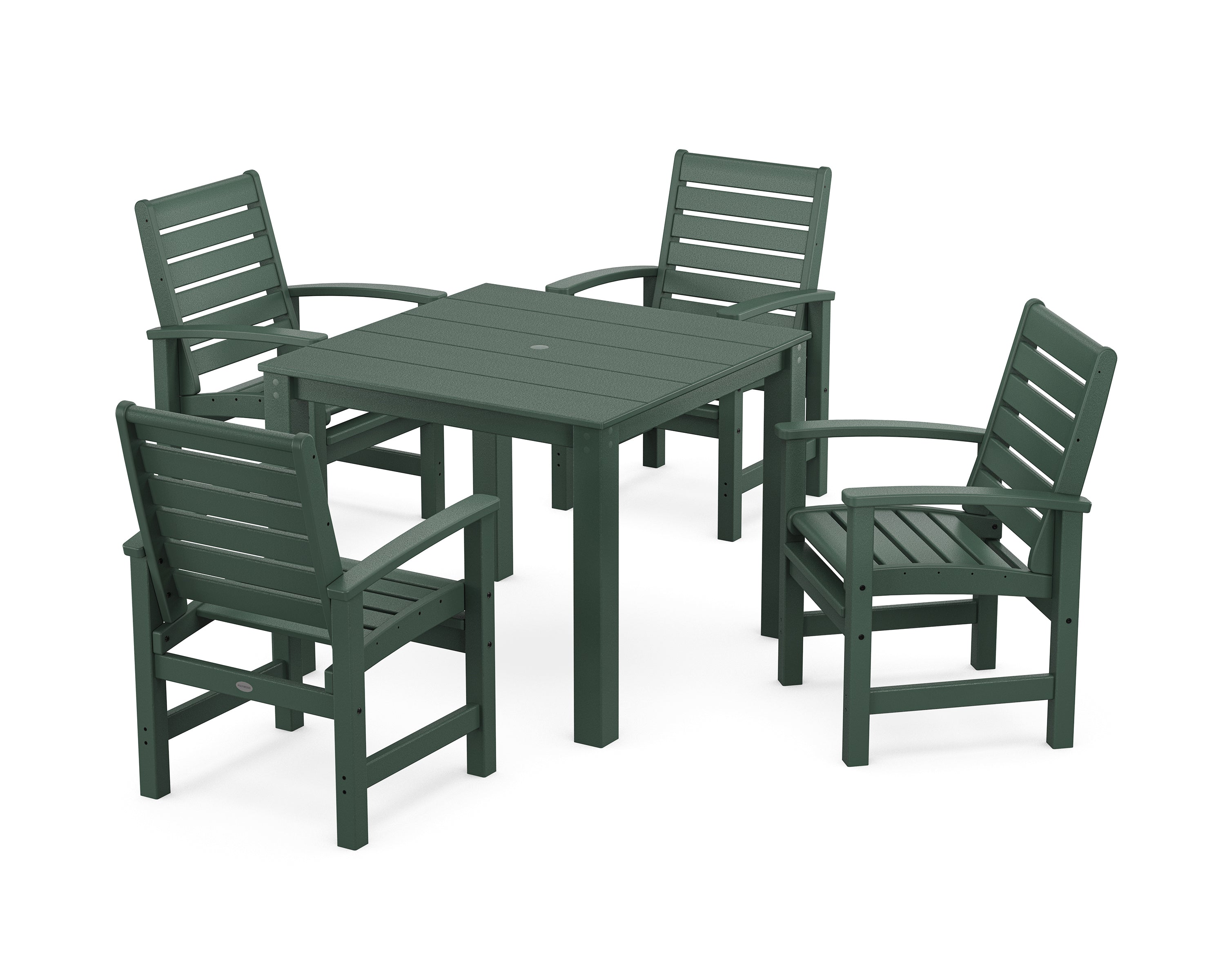 POLYWOOD® Signature 5-Piece Parsons Dining Set in Green