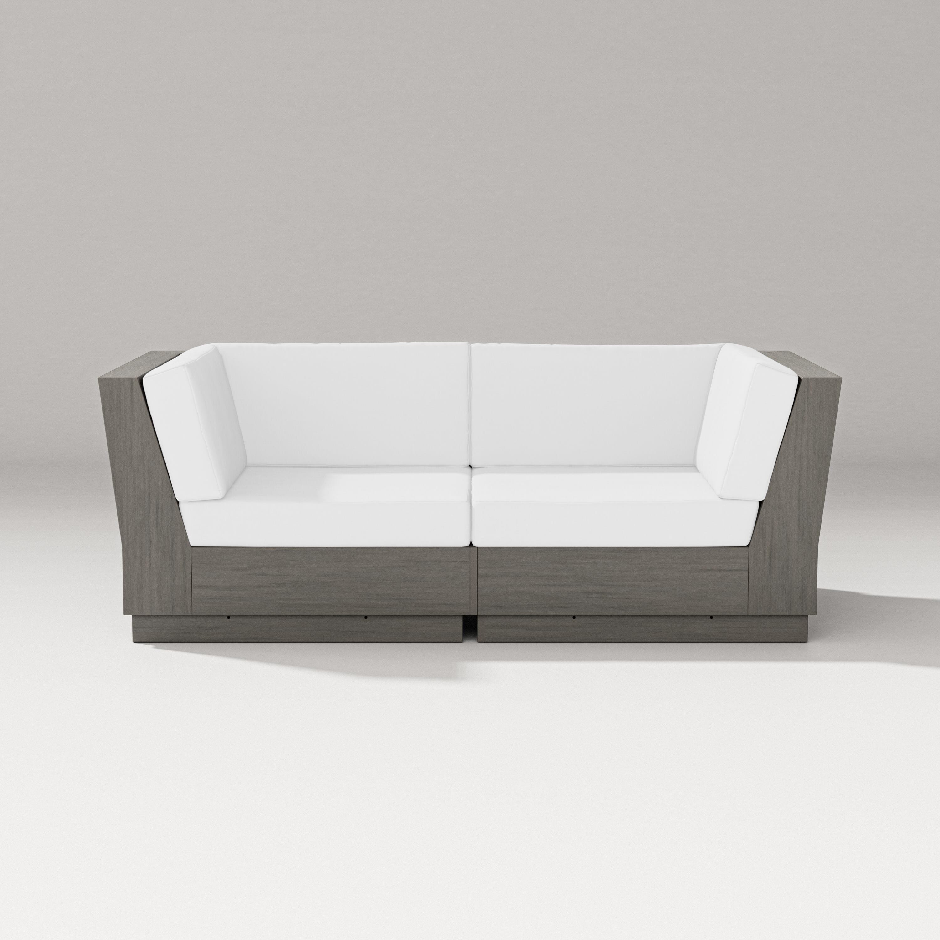 PW Designer Series Elevate Loveseat Sectional in Driftwood / Natural