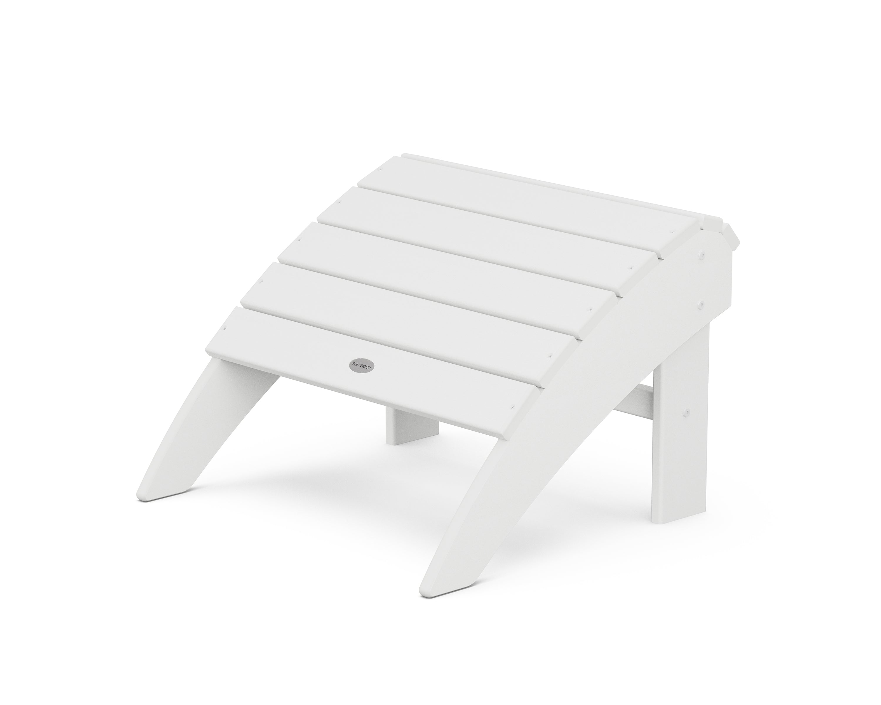 POLYWOOD Vineyard Curveback Adirondack Ottoman in White
