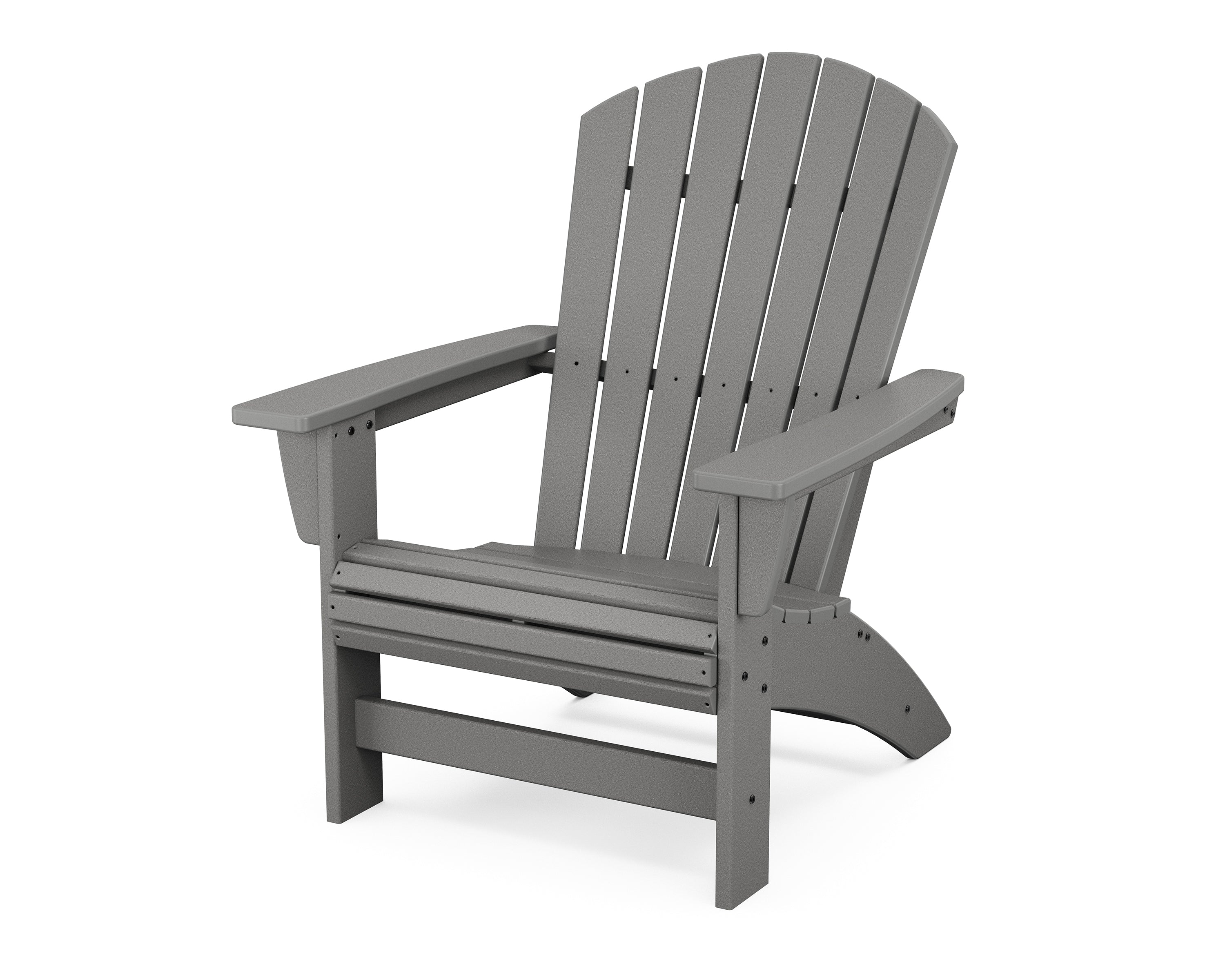 POLYWOOD Nautical Grand Adirondack Chair in Slate Grey