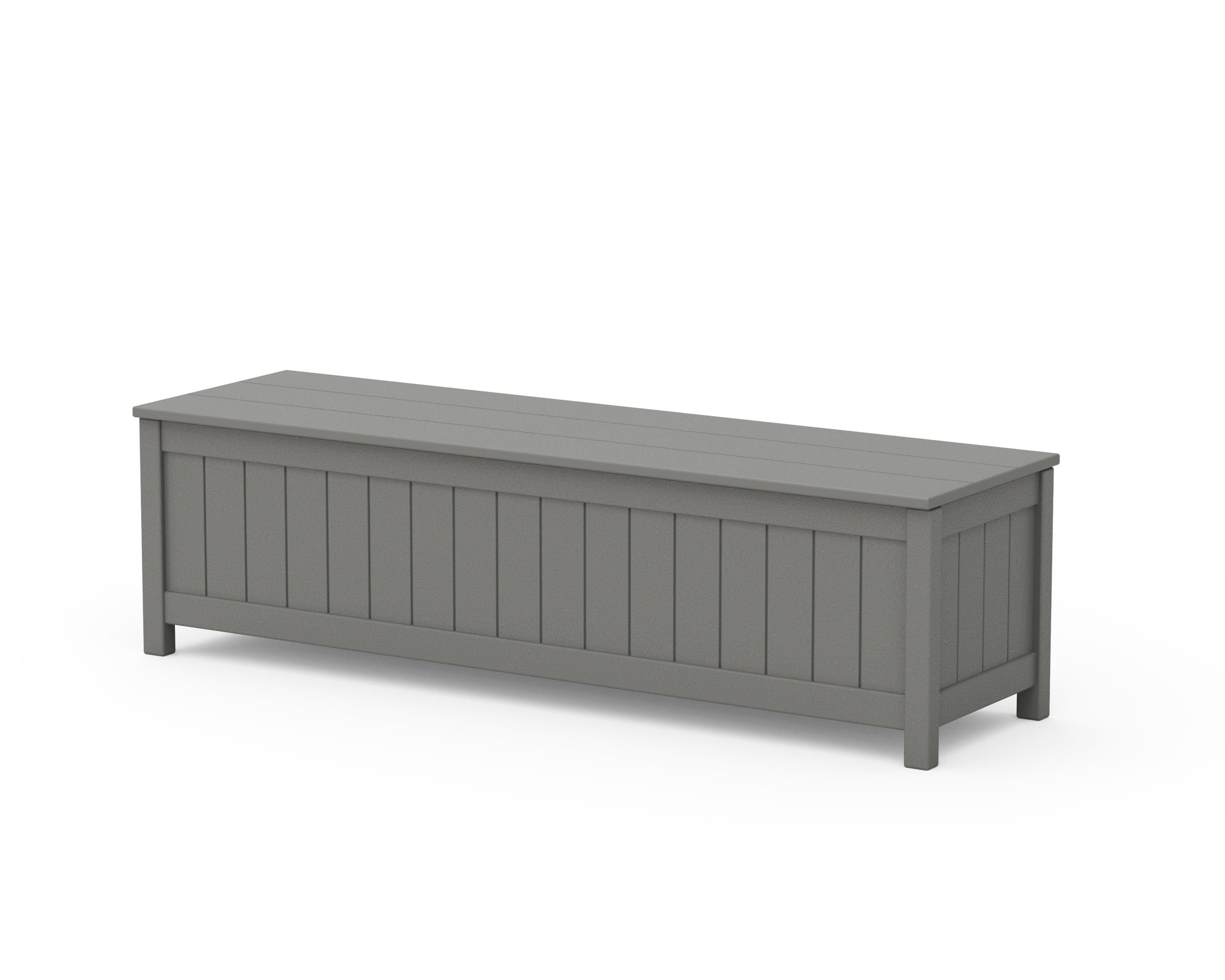 POLYWOOD Vineyard 60” Storage Bench in Slate Grey