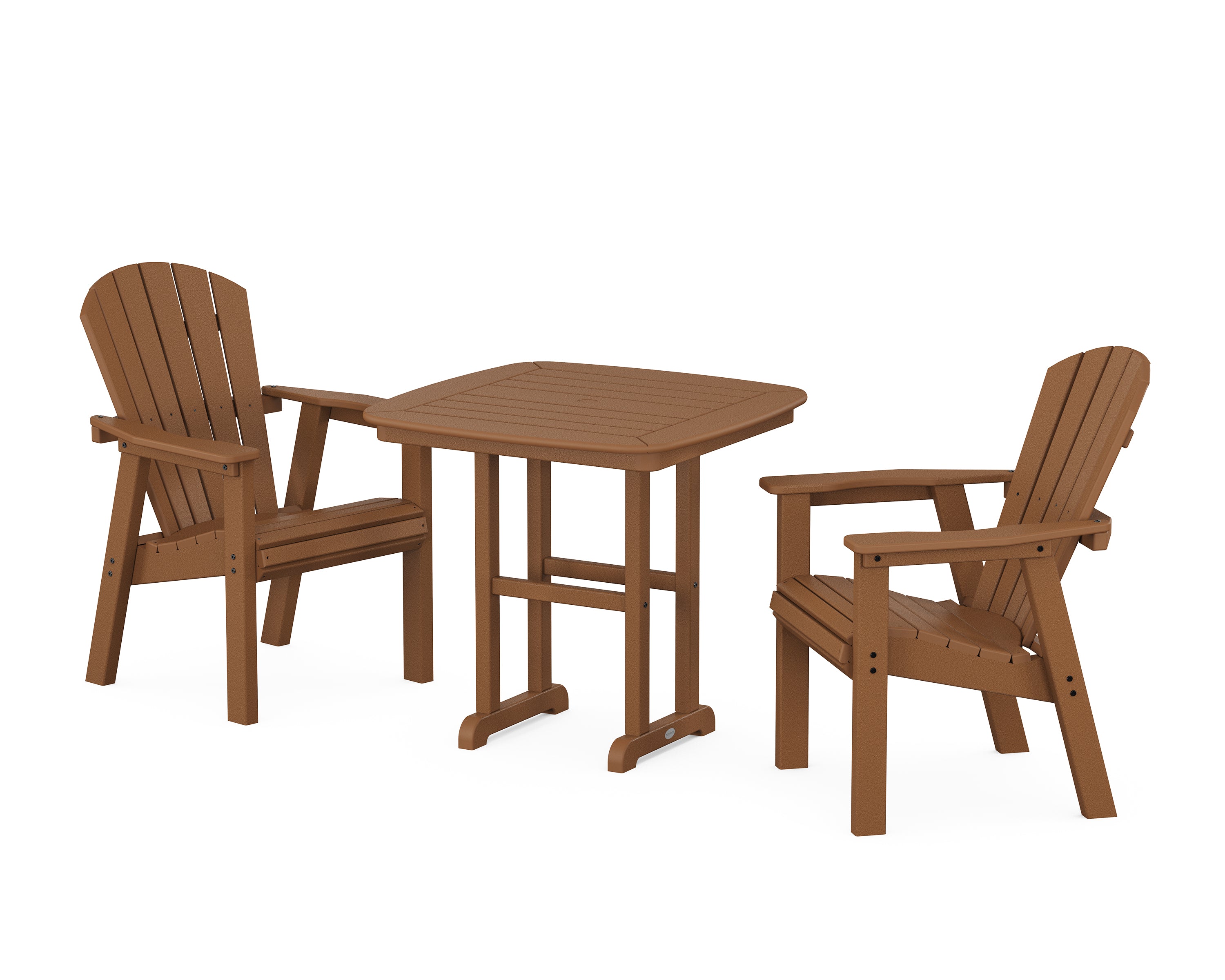 POLYWOOD® Seashell 3-Piece Dining Set in Teak