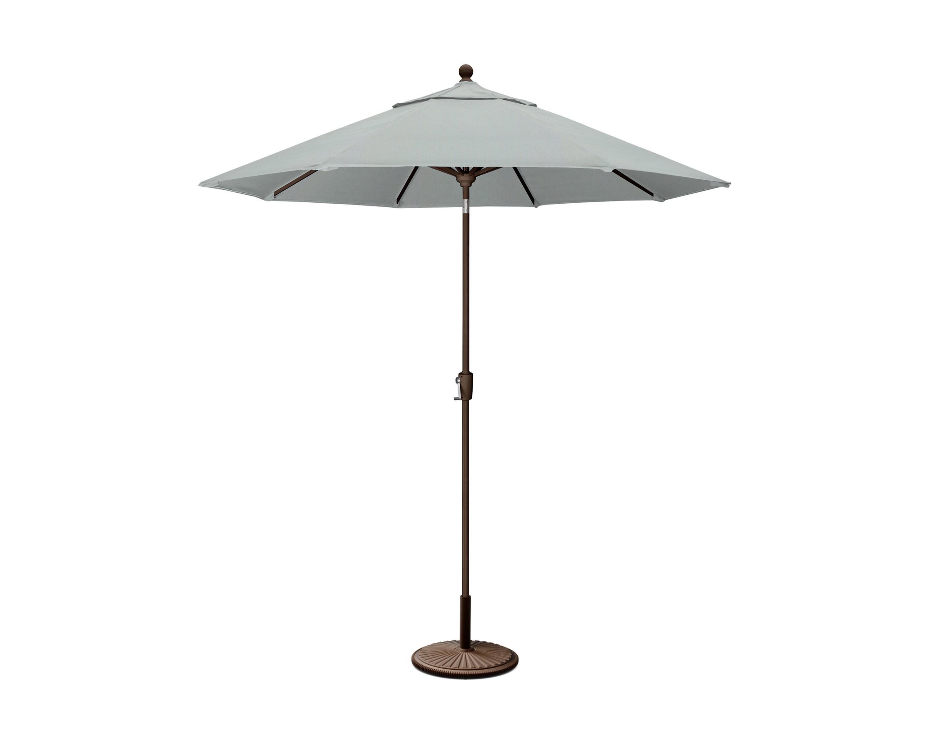 POLYWOOD 9' Tilt Market Umbrella & Base - Bar Height in Bronze / Spa