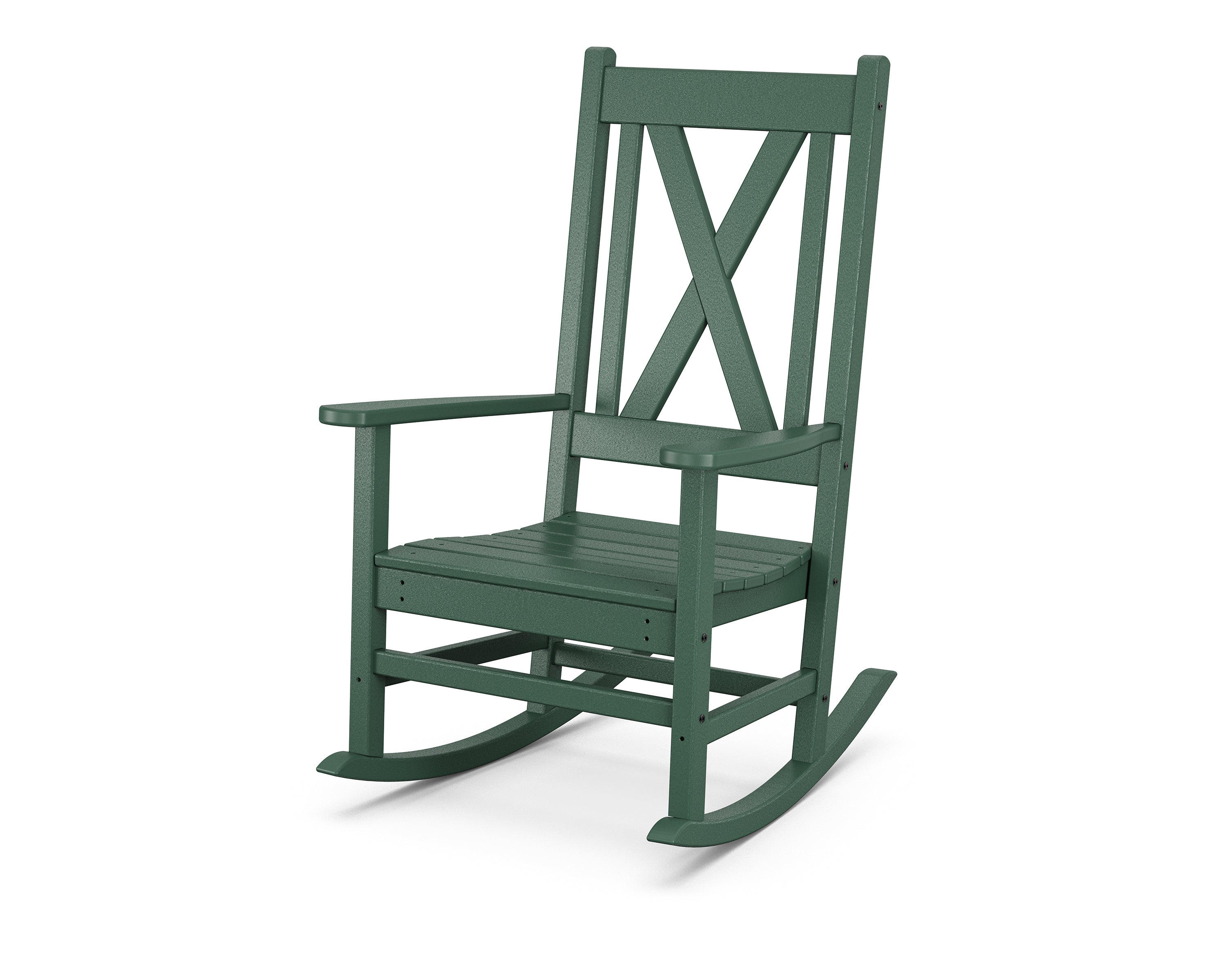 POLYWOOD® Braxton Porch Rocking Chair in Green