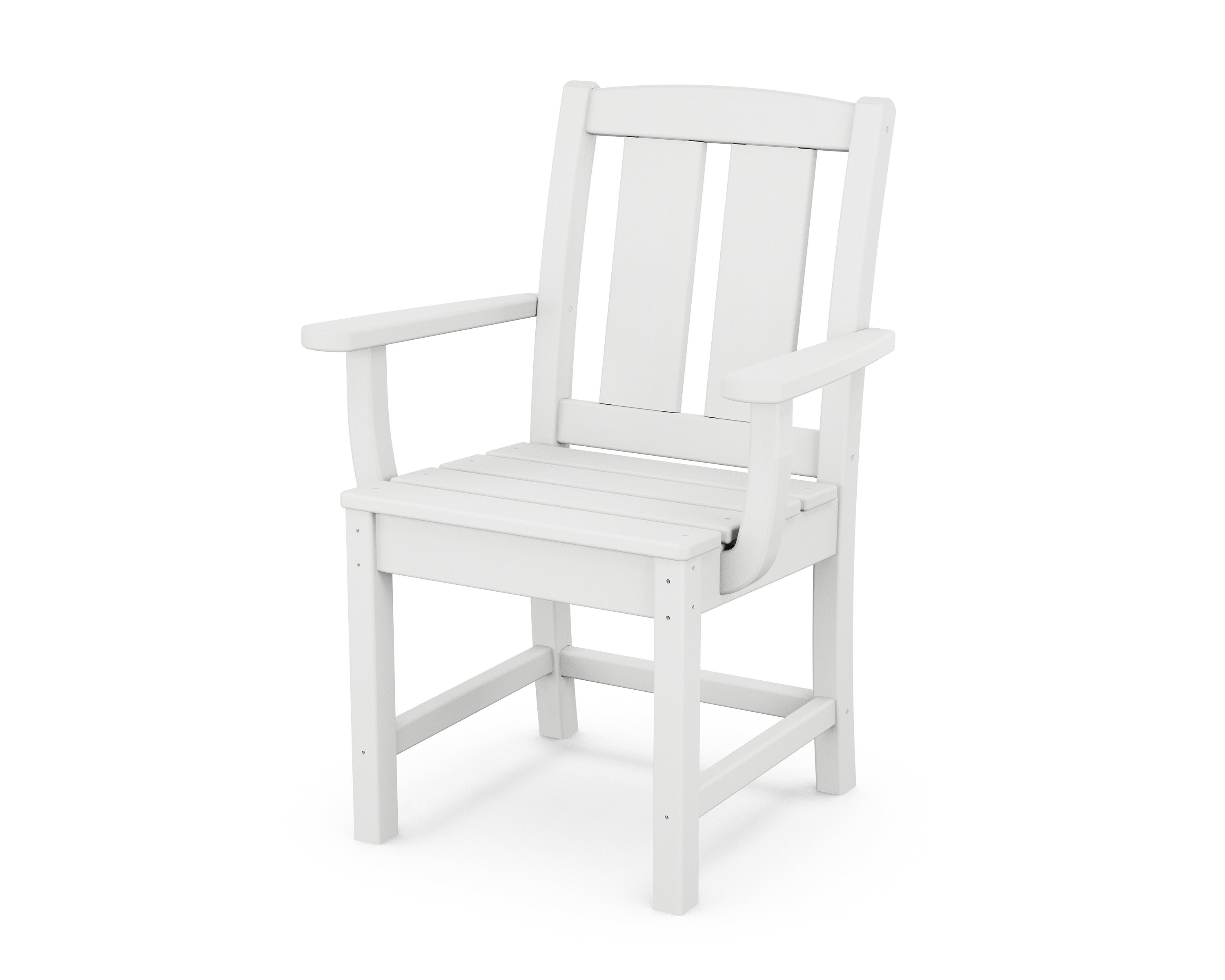 POLYWOOD Mission Dining Arm Chair in White