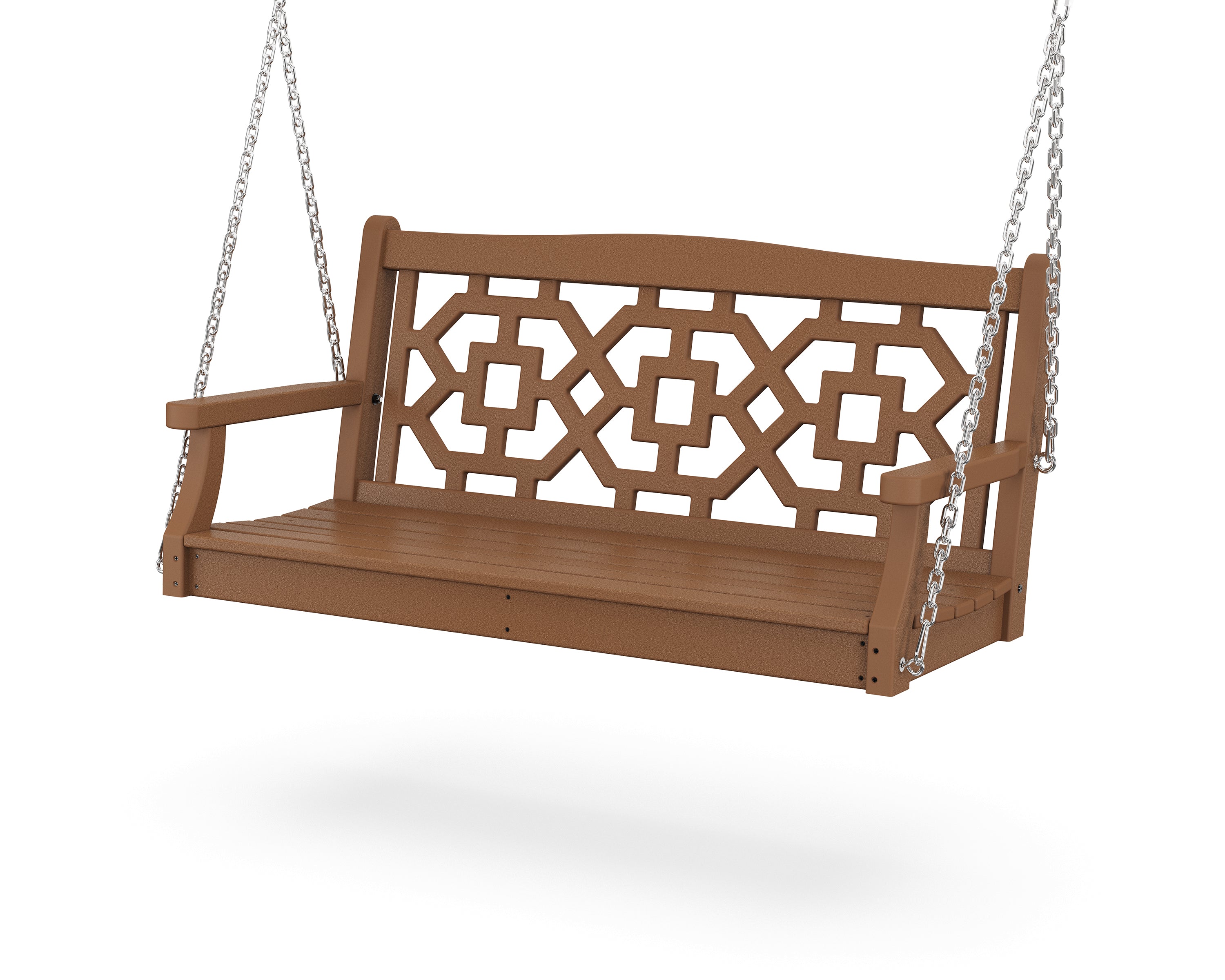 Martha Stewart by POLYWOOD Chinoiserie 48” Swing in Teak