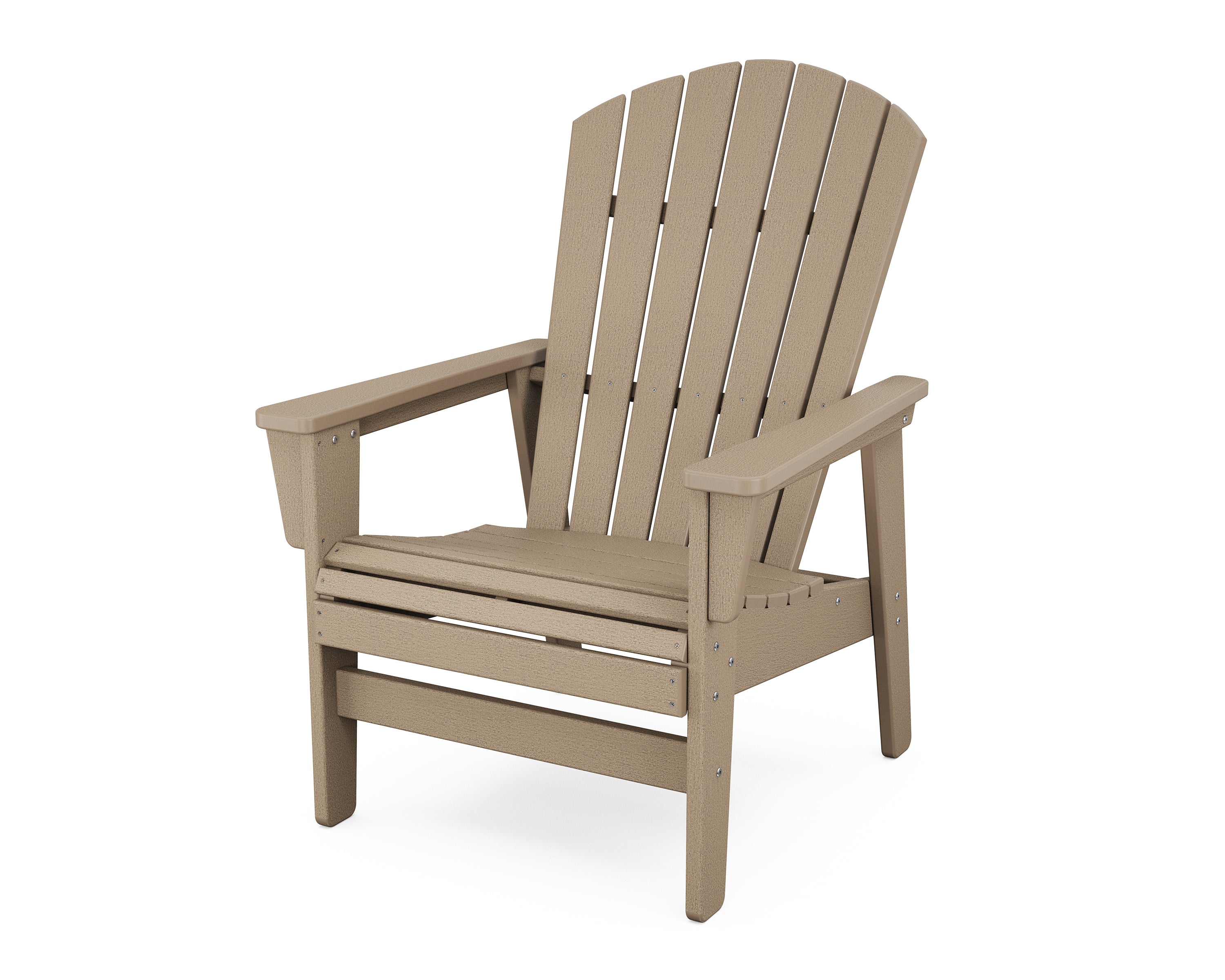 POLYWOOD Nautical Grand Upright Adirondack Chair in Vintage Sahara