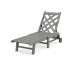 Country Living Wovendale Chaise with Wheels in Slate Grey