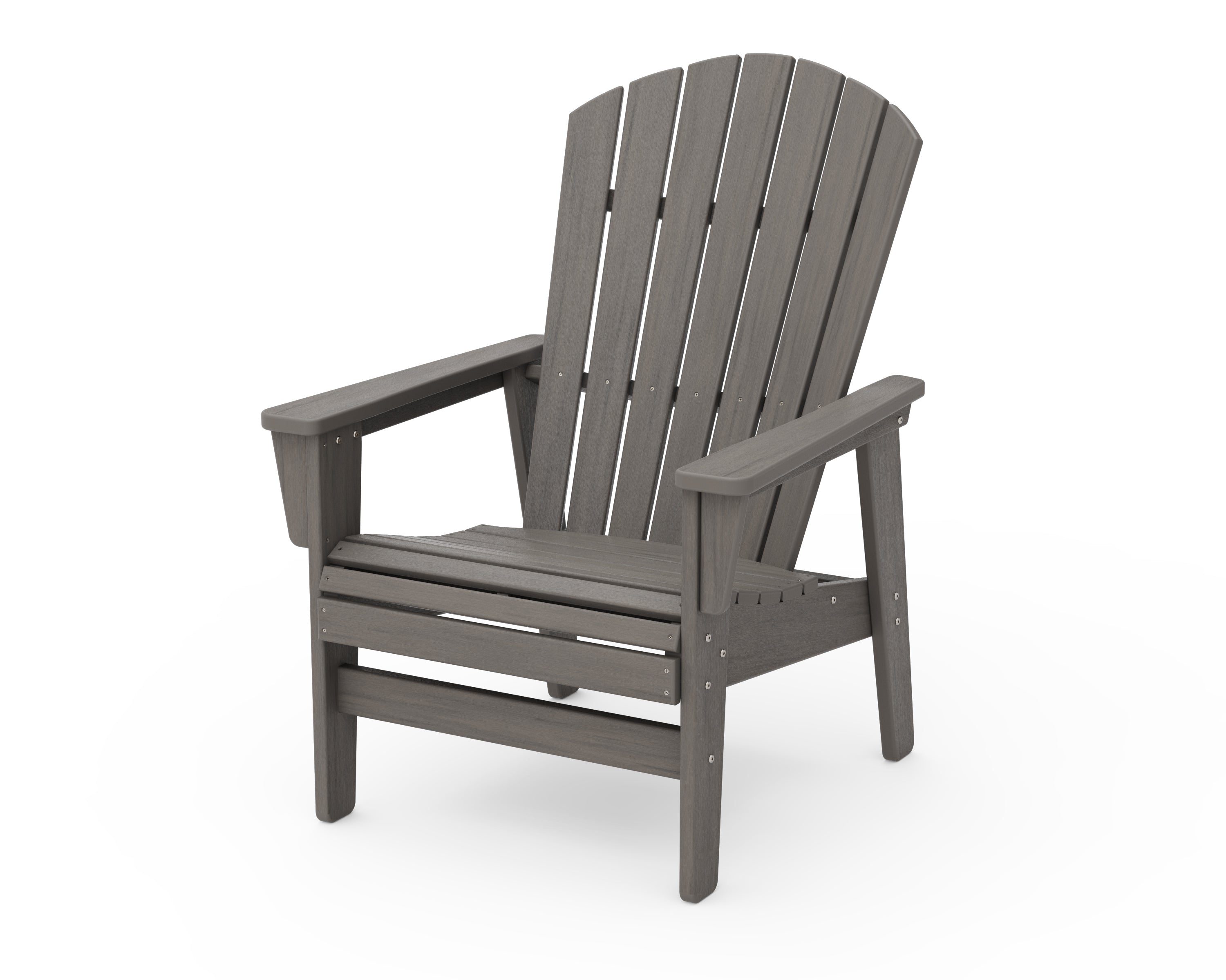 POLYWOOD Nautical Grand Upright Adirondack Chair in Driftwood