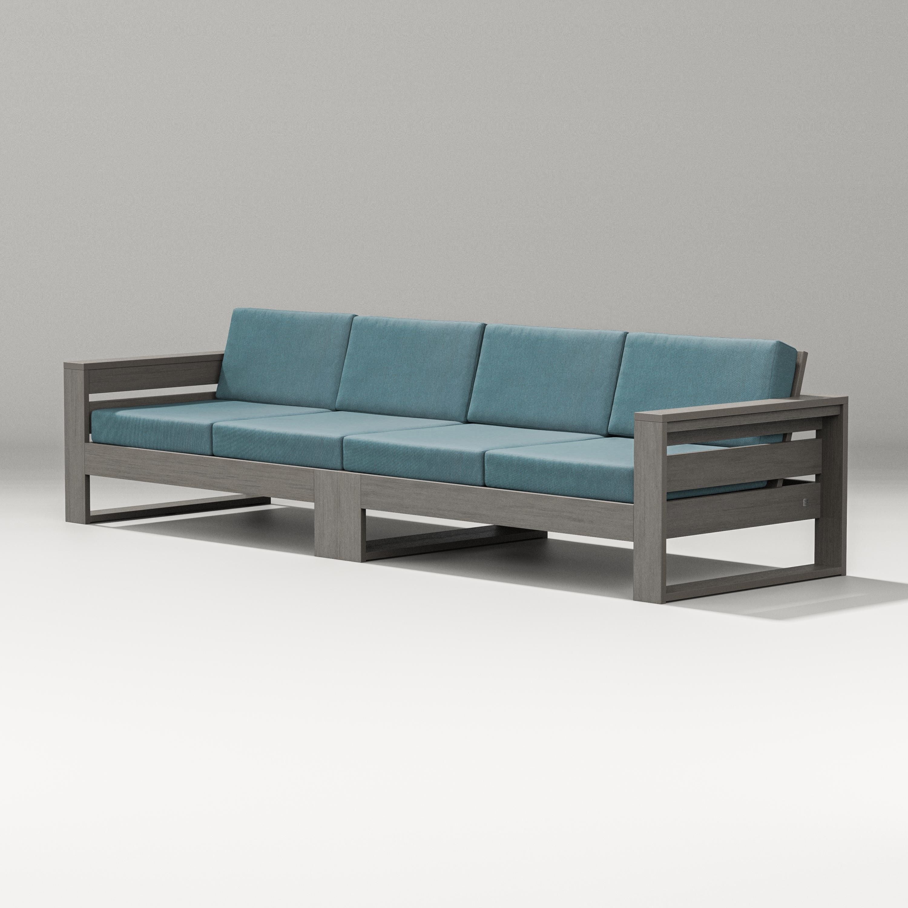 PW Designer Series Latitude Straight Sectional in Driftwood / Ocean Teal