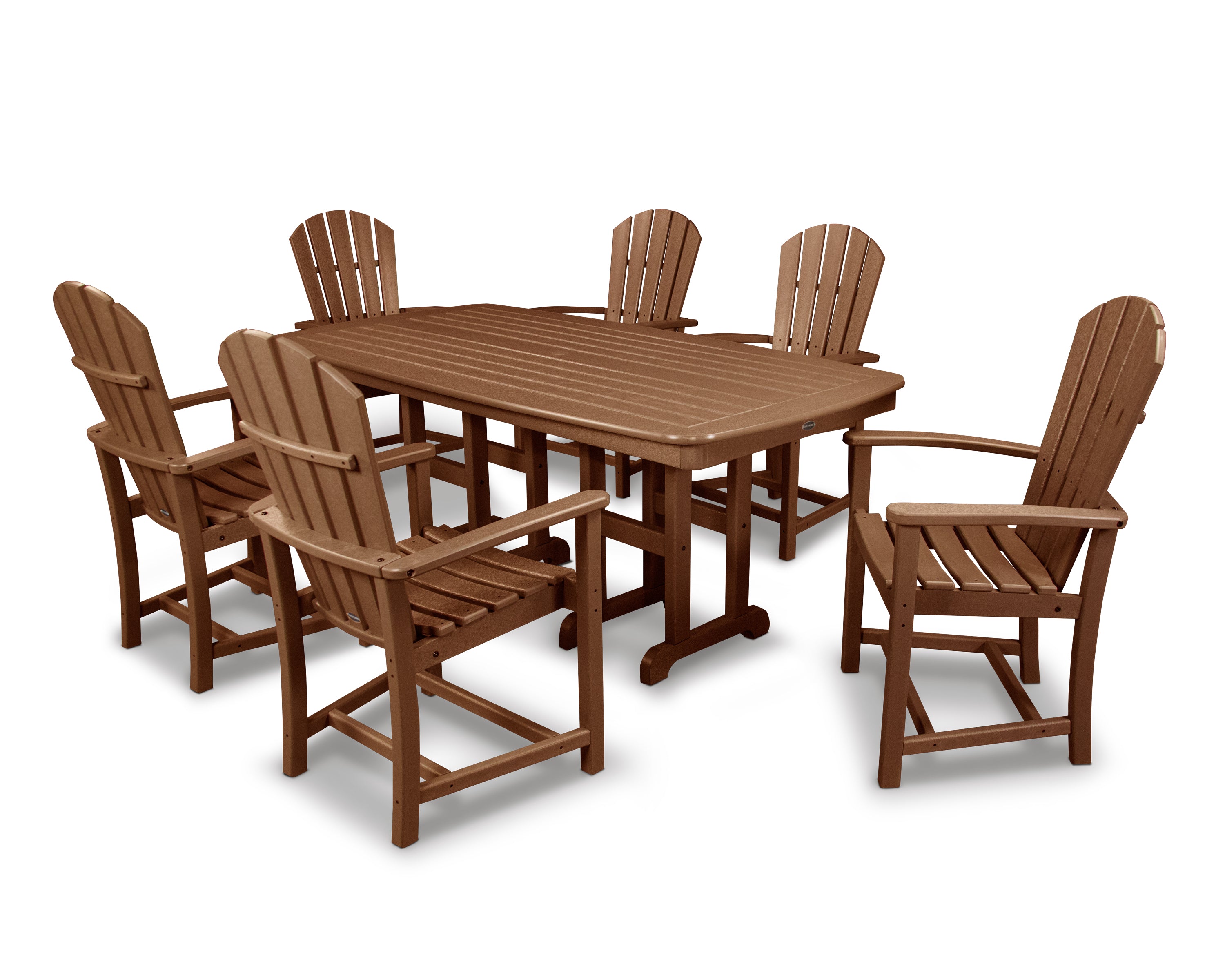 POLYWOOD® Palm Coast 7-Piece Dining Set in Teak