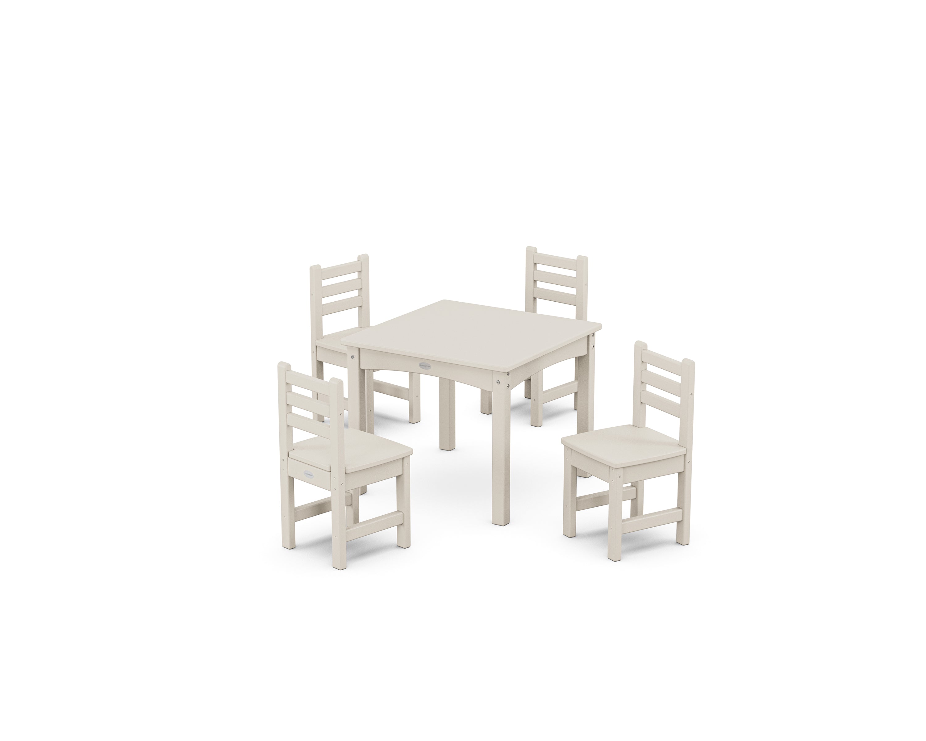 POLYWOOD Lakeside Toddler 5-Piece Dining Set in Sand