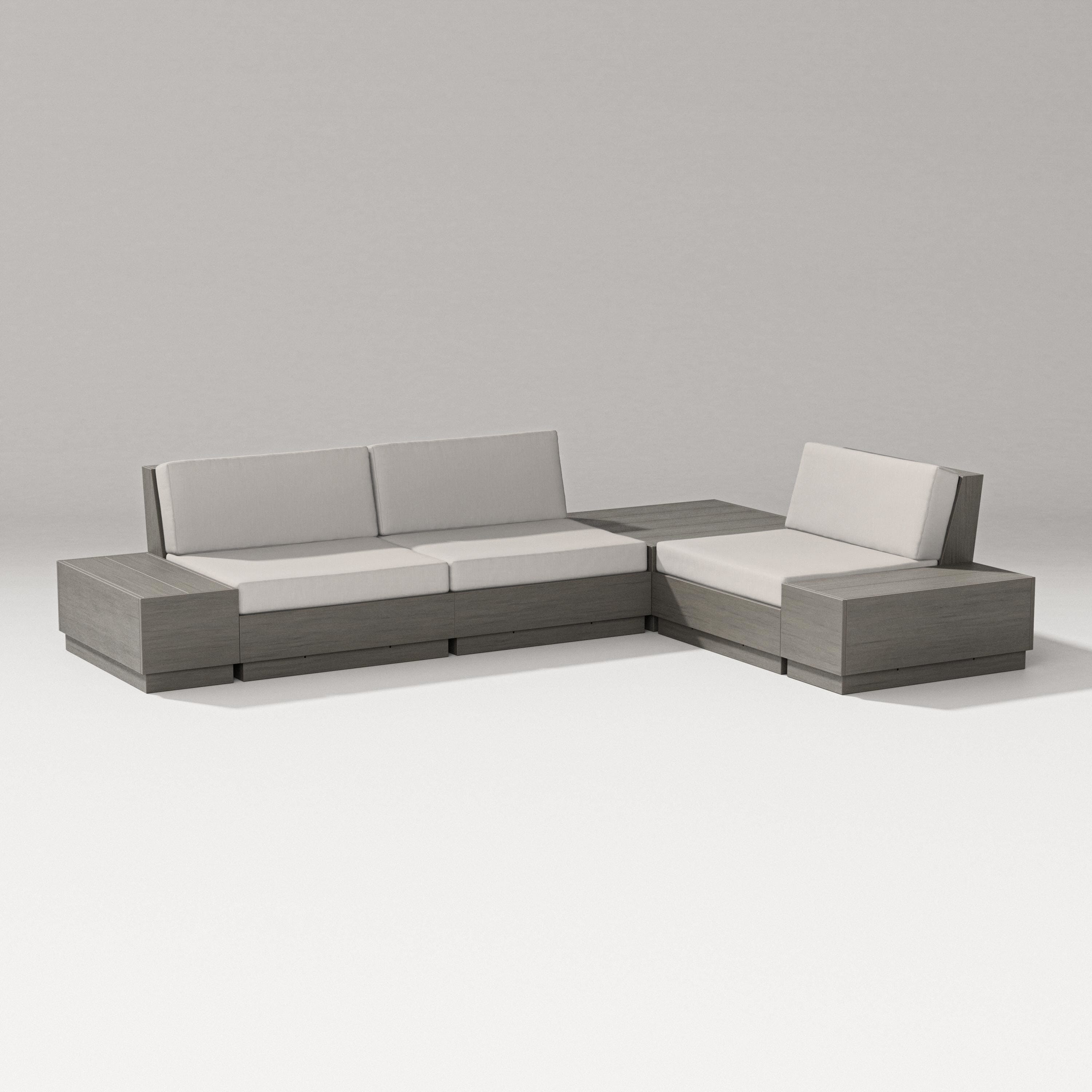 PW Designer Series Elevate 6-Piece Corner Sectional in Driftwood / Cast Ash