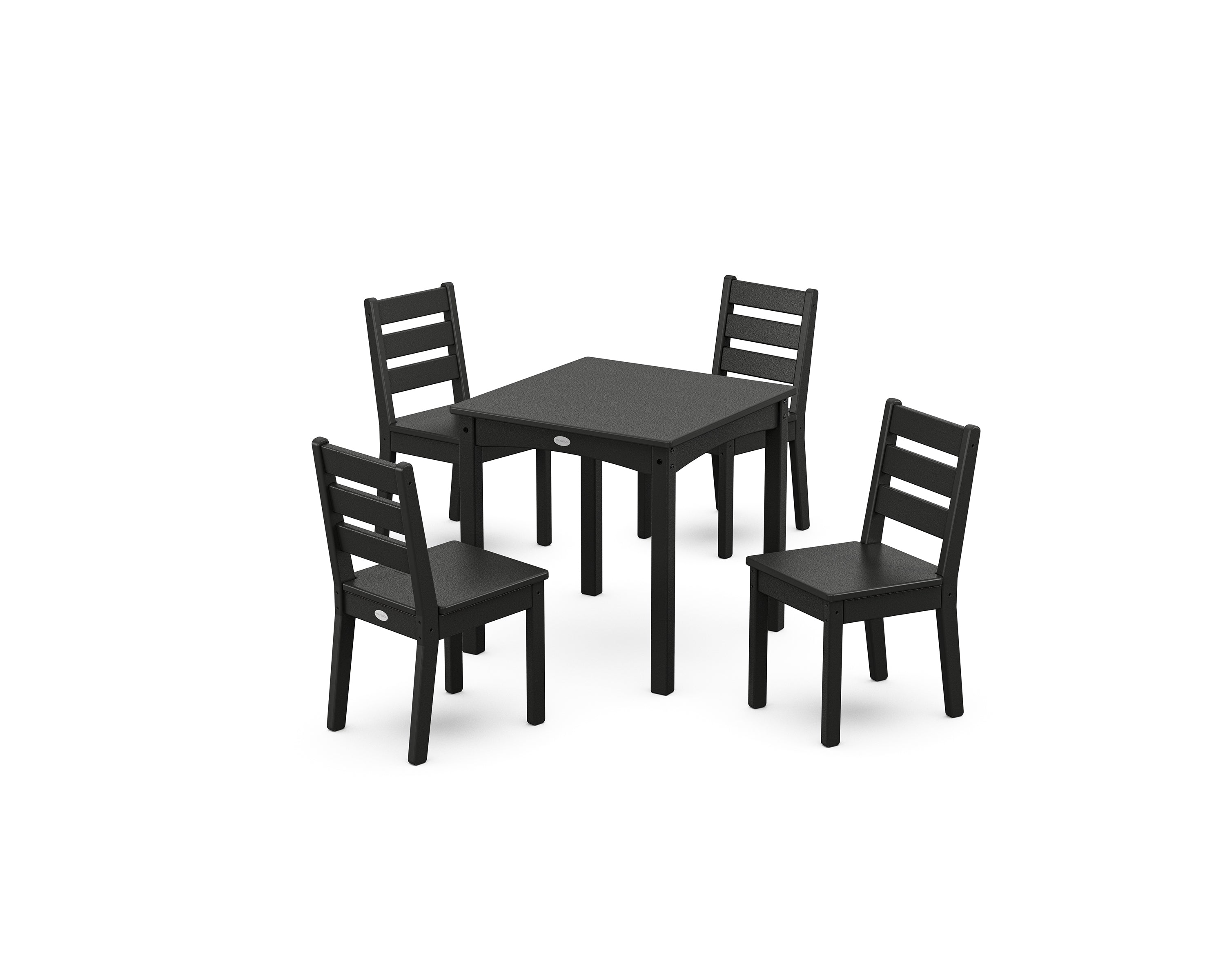 POLYWOOD Lakeside Kids 5-Piece Dining Set in Black