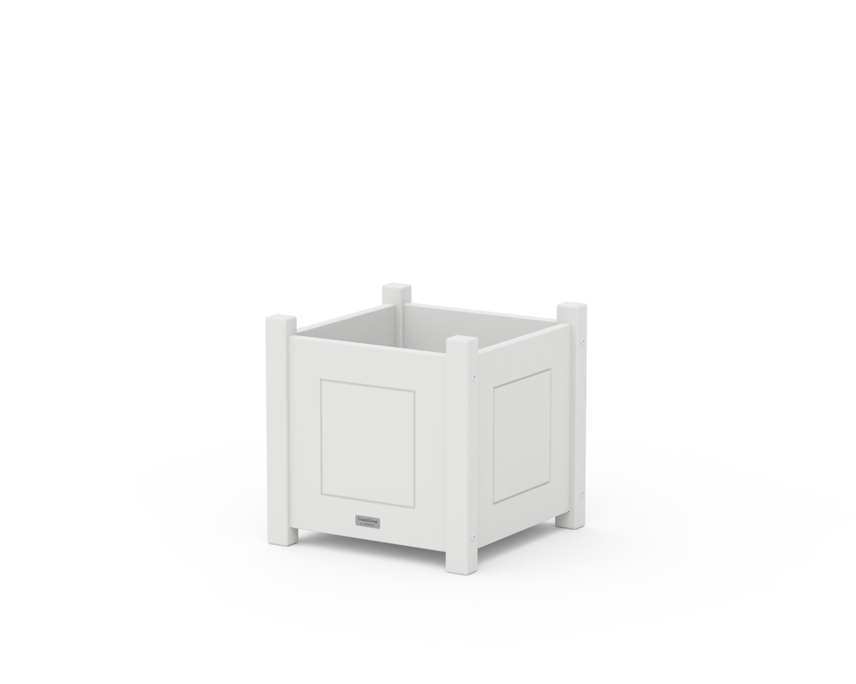 Country Living Country Living Square Planter Box in White