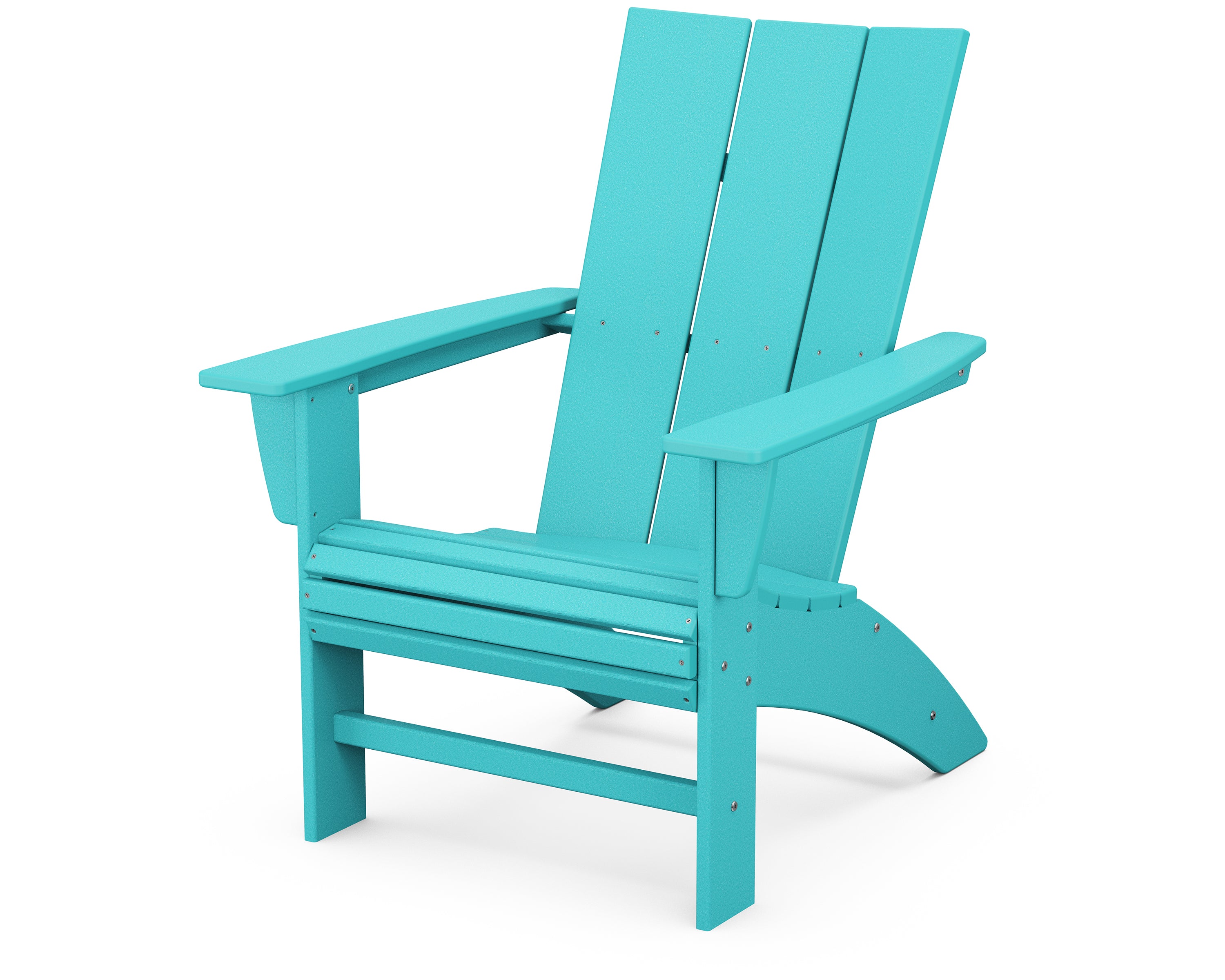 POLYWOOD Modern Curveback Adirondack Chair in Aruba