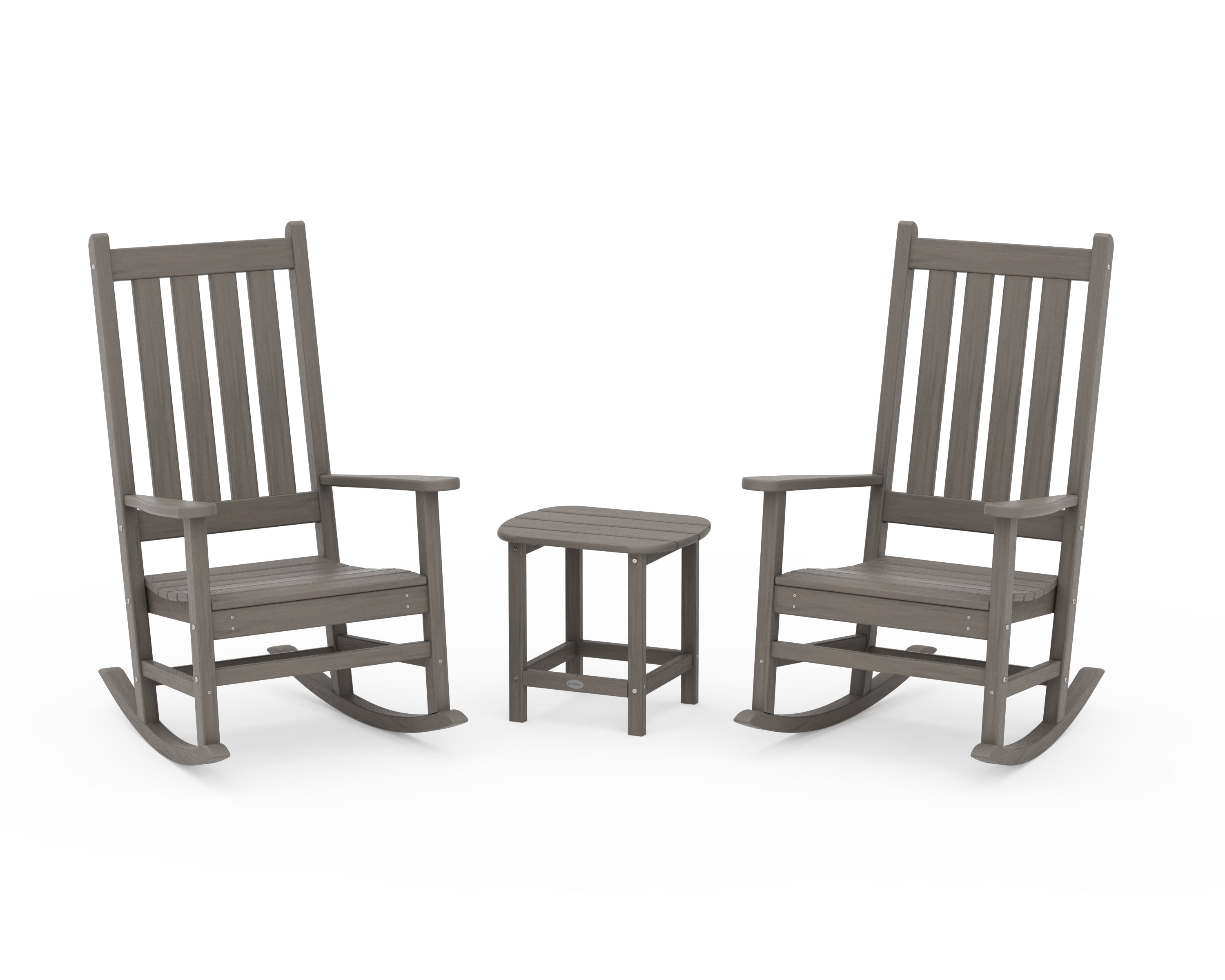 POLYWOOD Vineyard 3-Piece Rocking Set in Driftwood