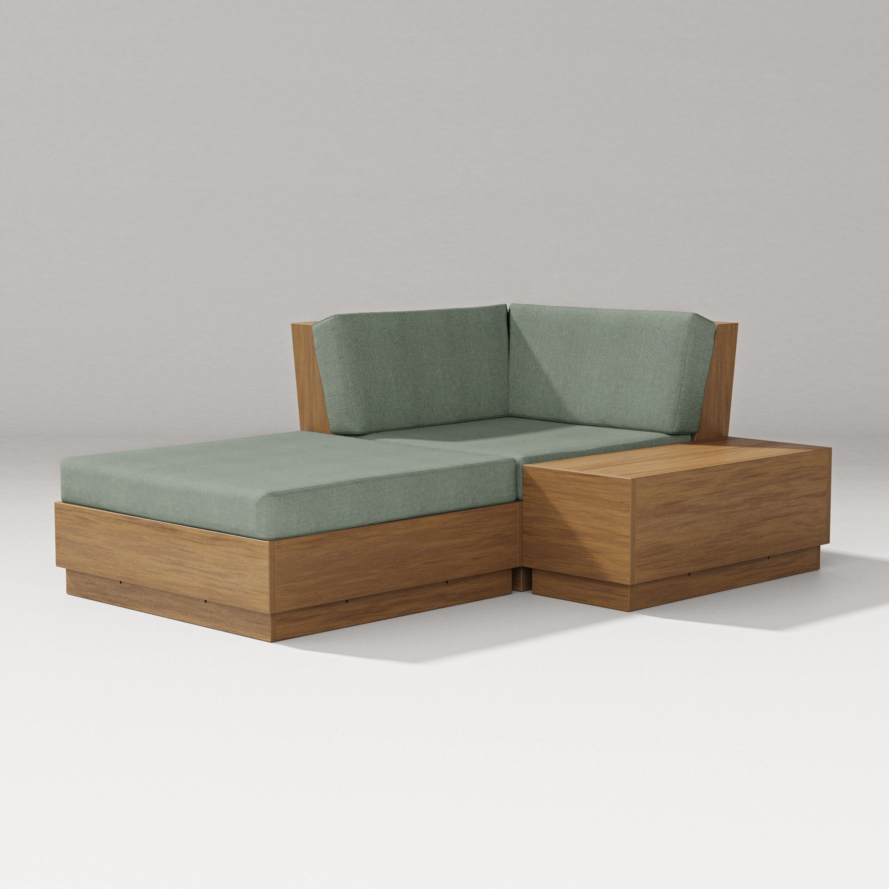 PW Designer Series Elevate Corner Chaise in Natural / Cast Sage