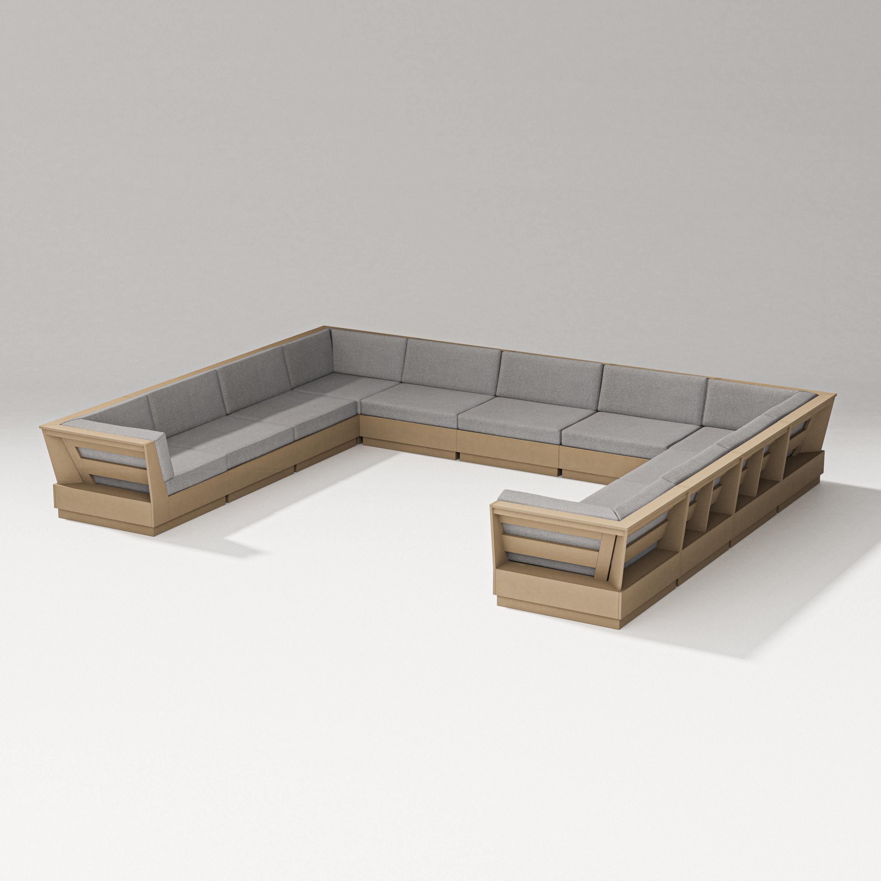 PW Designer Series Elevate Large U-Shaped Sectional in Vintage Sahara / Grey Mist