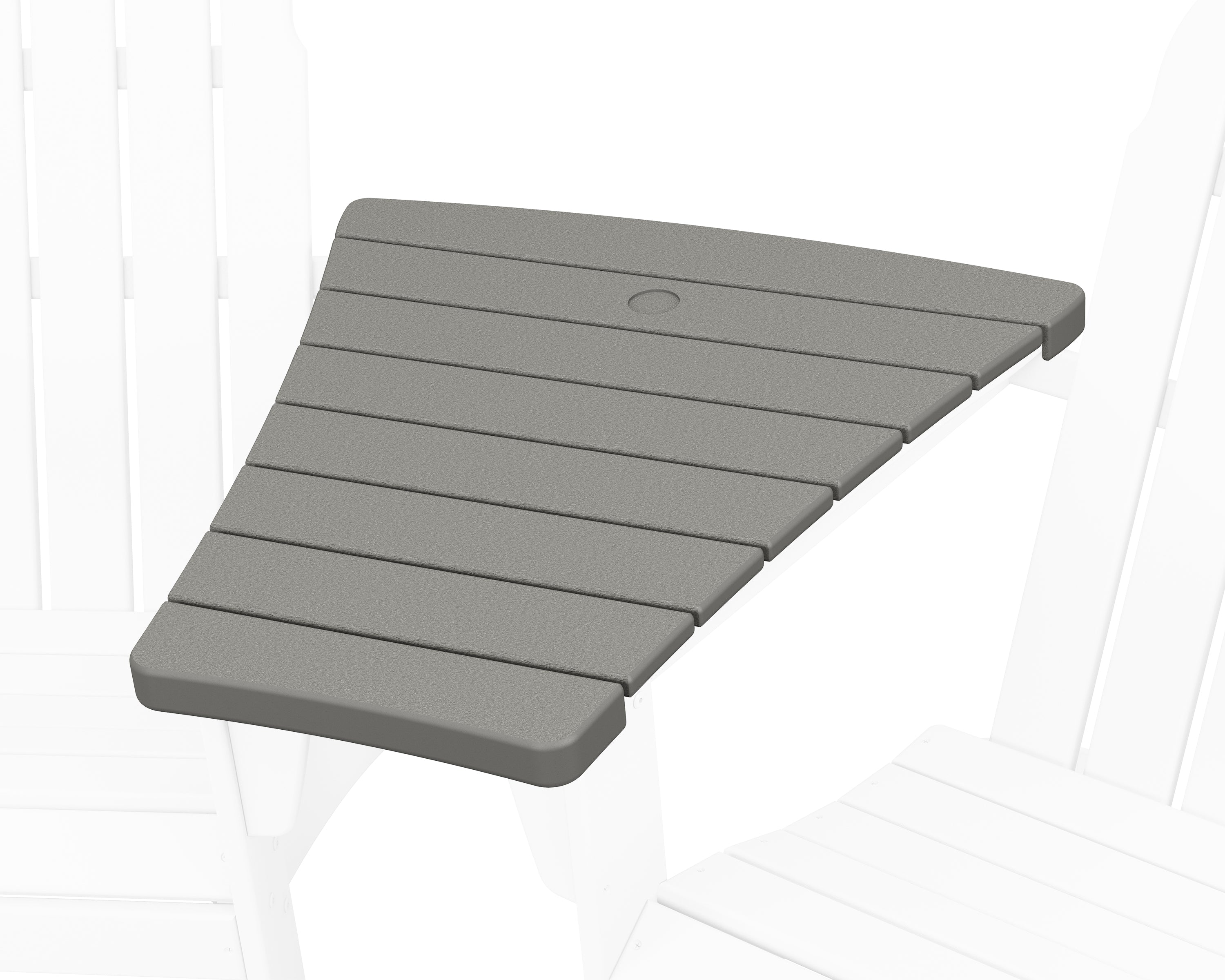 POLYWOOD 400 Series Angled Adirondack Connecting Table in Slate Grey