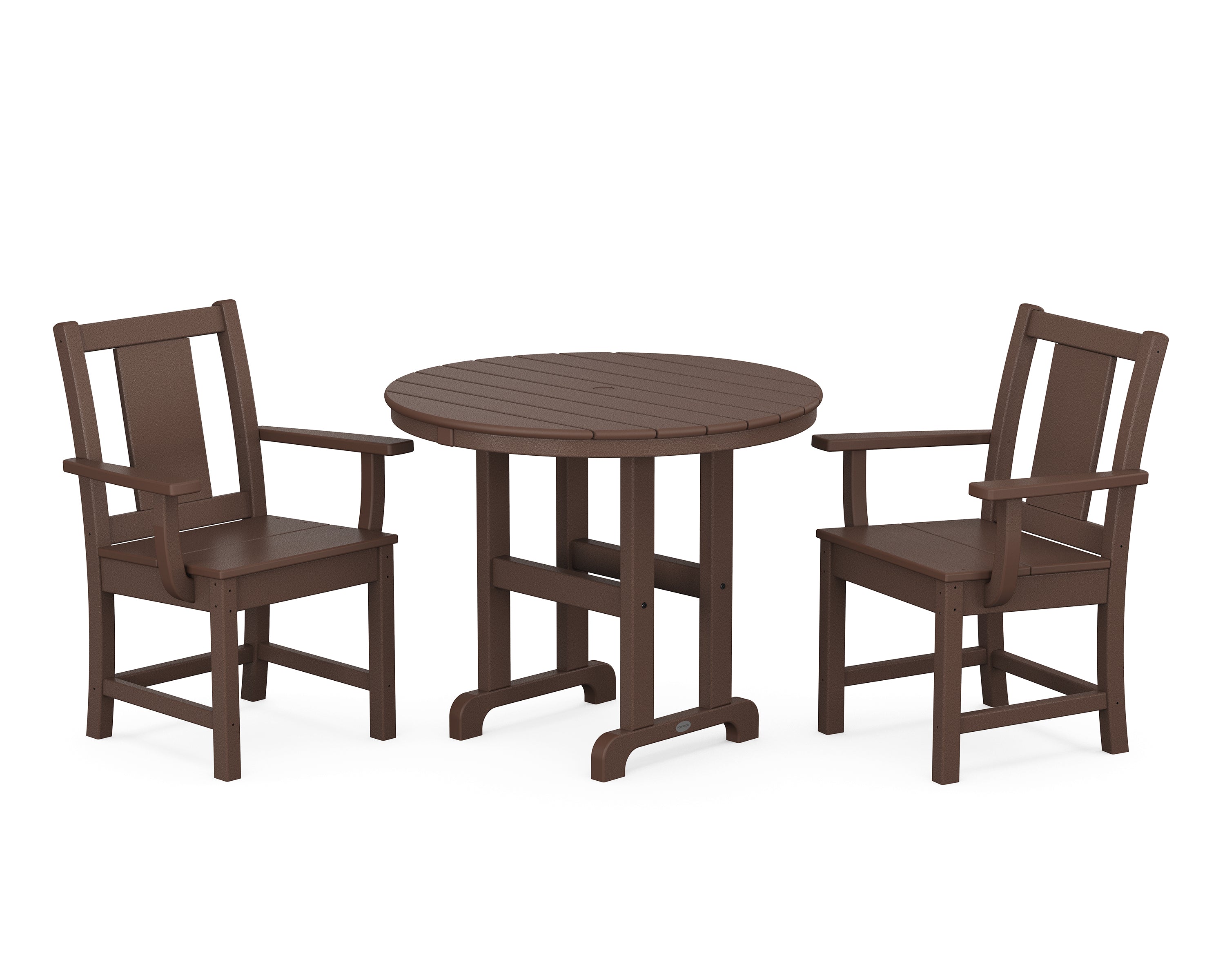 POLYWOOD® Prairie 3-Piece Farmhouse Dining Set in Mahogany