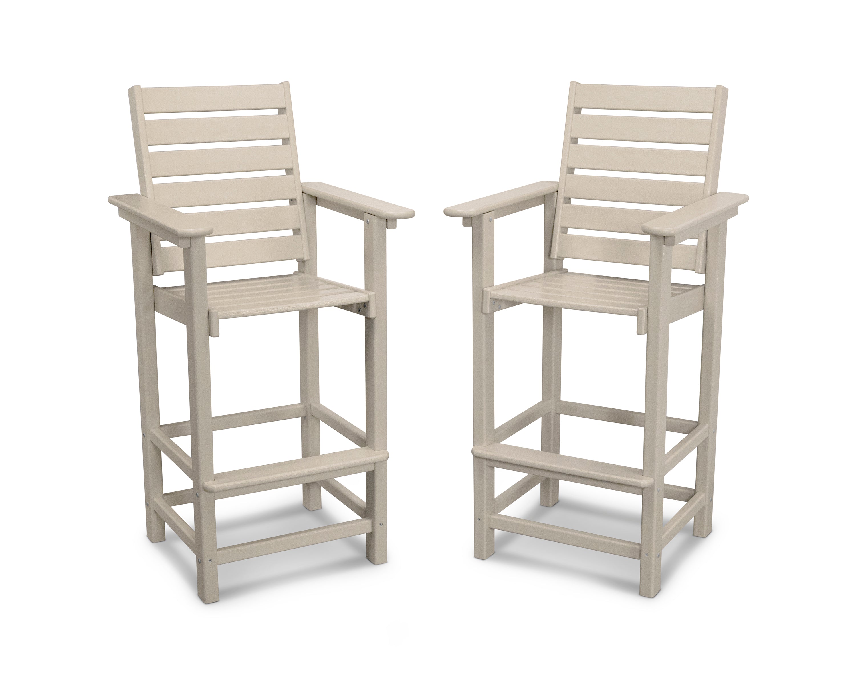 POLYWOOD® Captain Bar Chair Duo in Sand
