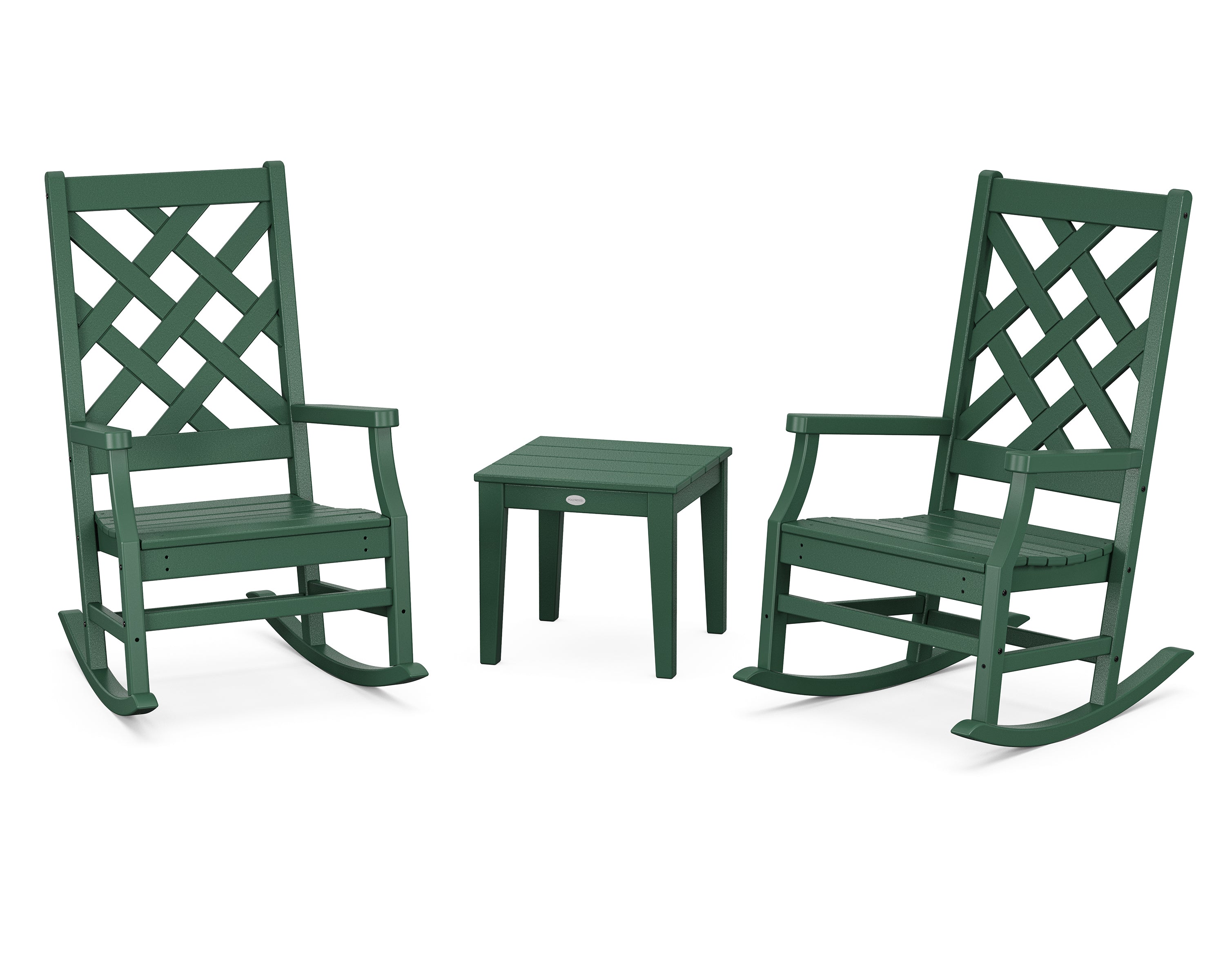 Country Living Wovendale 3-Piece Rocking Chair Set in Green