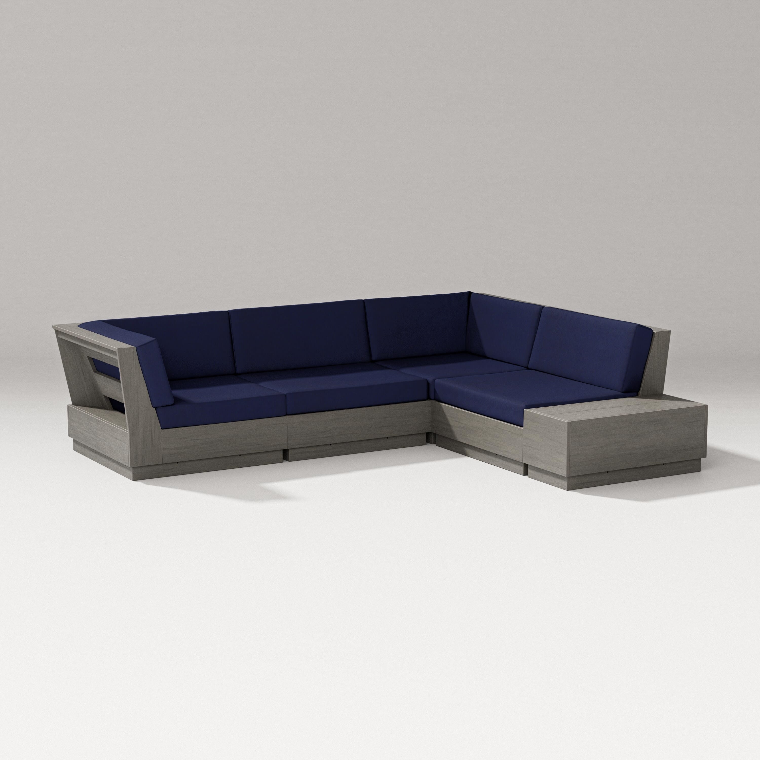 PW Designer Series Elevate Corner Sectional in Driftwood / Navy