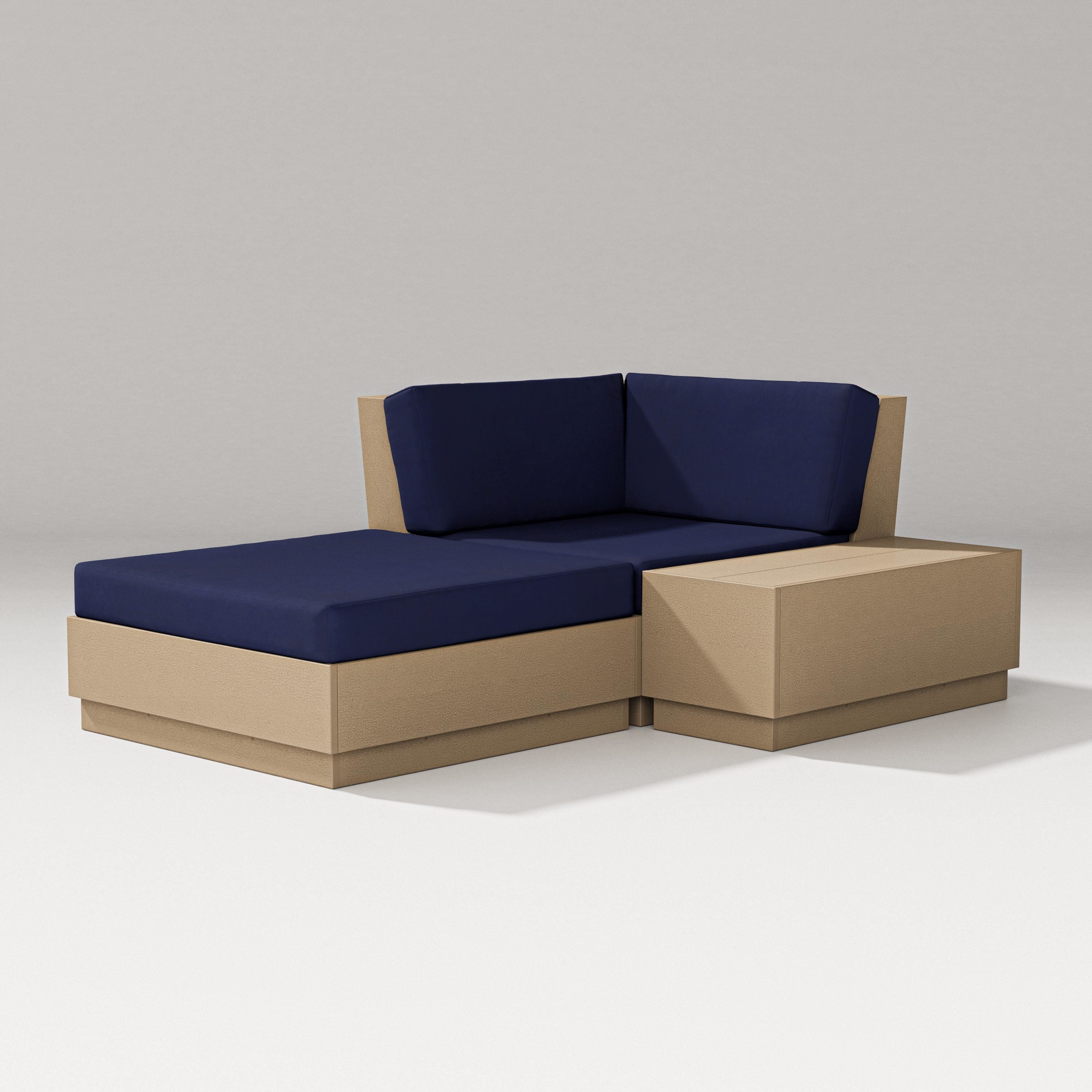 PW Designer Series Elevate Corner Chaise in Vintage Sahara / Navy