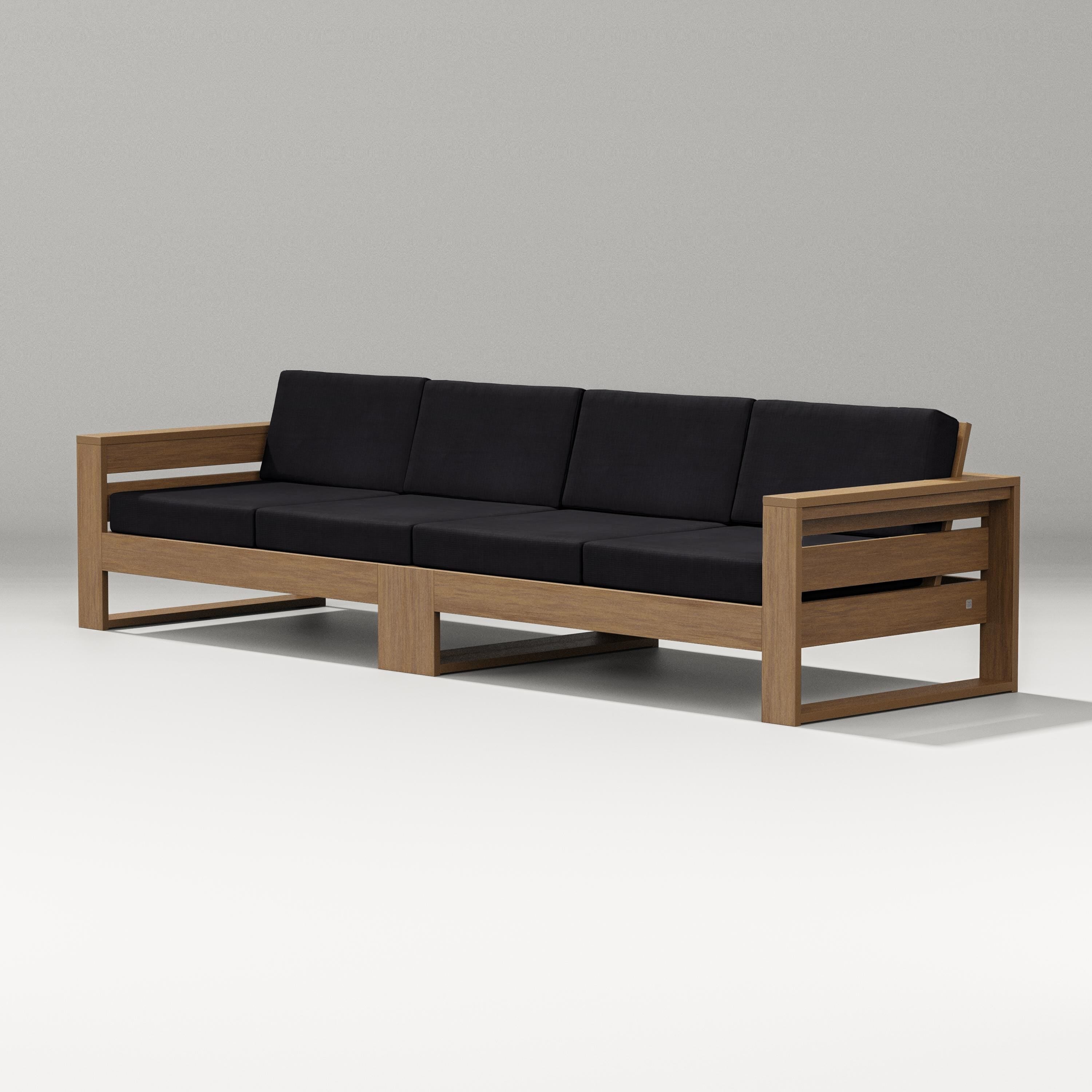 PW Designer Series Latitude Straight Sectional in Natural / Midnight Linen