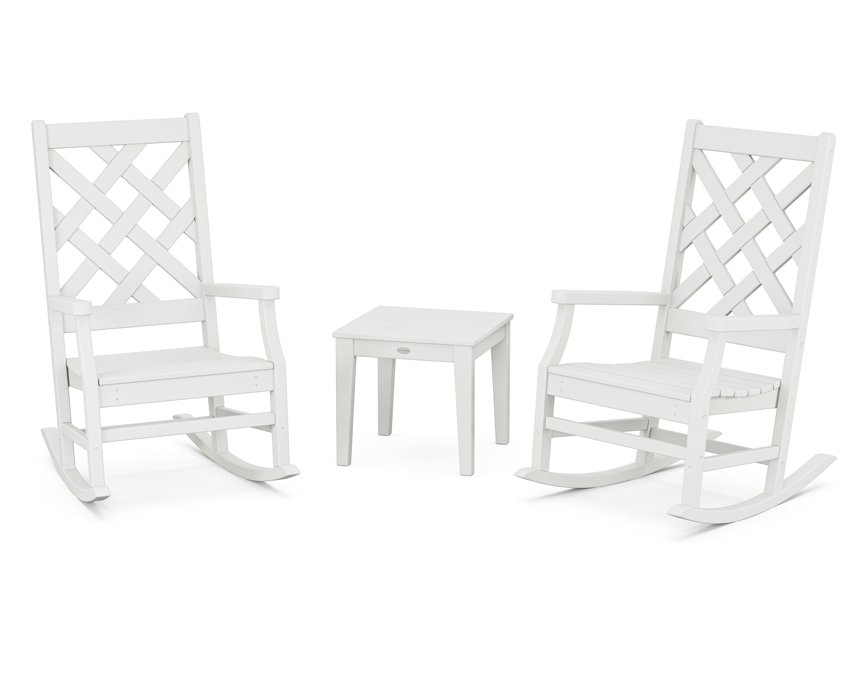Country Living Wovendale 3-Piece Rocking Chair Set in White