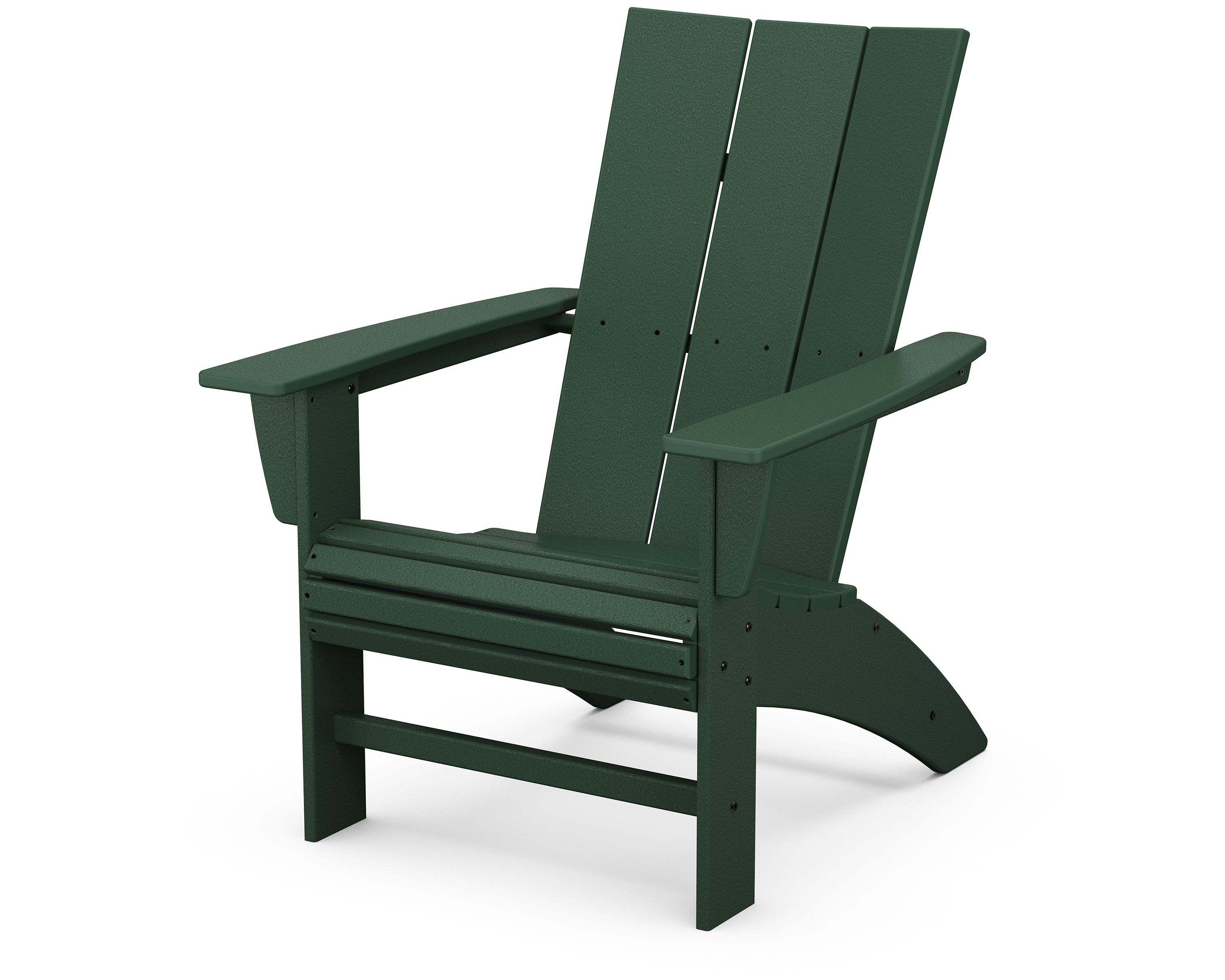 POLYWOOD Modern Curveback Adirondack Chair in Green